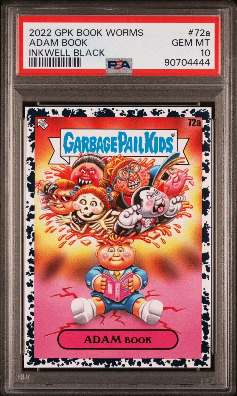 2022 GARBAGE PAIL KIDS BOOK WORMS 72a ADAM BOOK INKWELL BLACK PSA 10 LOW POP