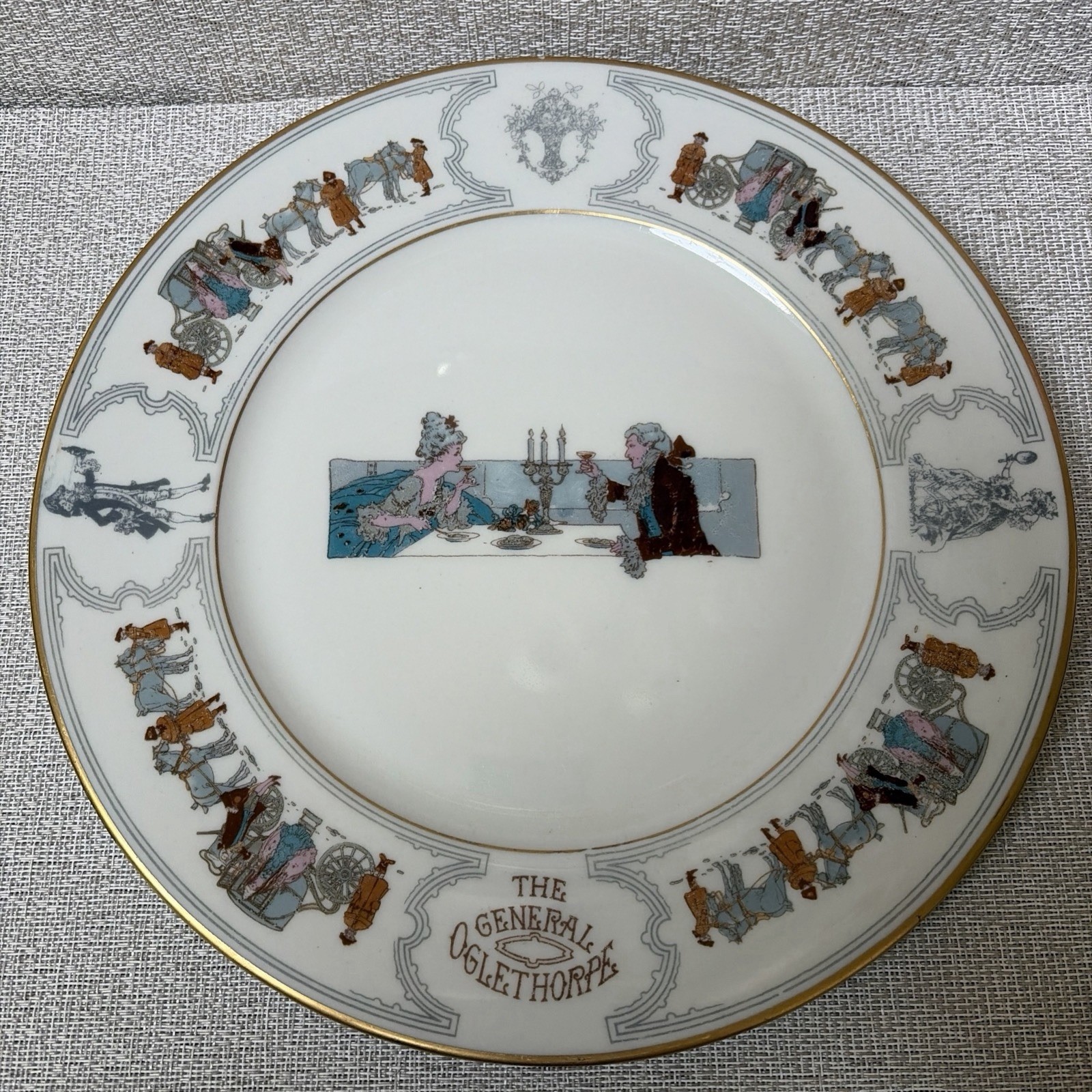 Vintage Lamberton SCAMMELL CHINA PLATE General Oglethorpe Hotel Sm Chip See Pic Vintage Lamberton SCAMMELL CHINA PLATE General Oglethorpe Hotel Sm Chip See Pic