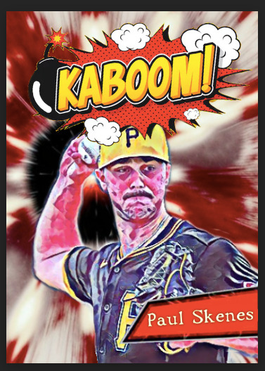 2024 Paul Skenes Kaboom Custom Art Trading Card PIRATES