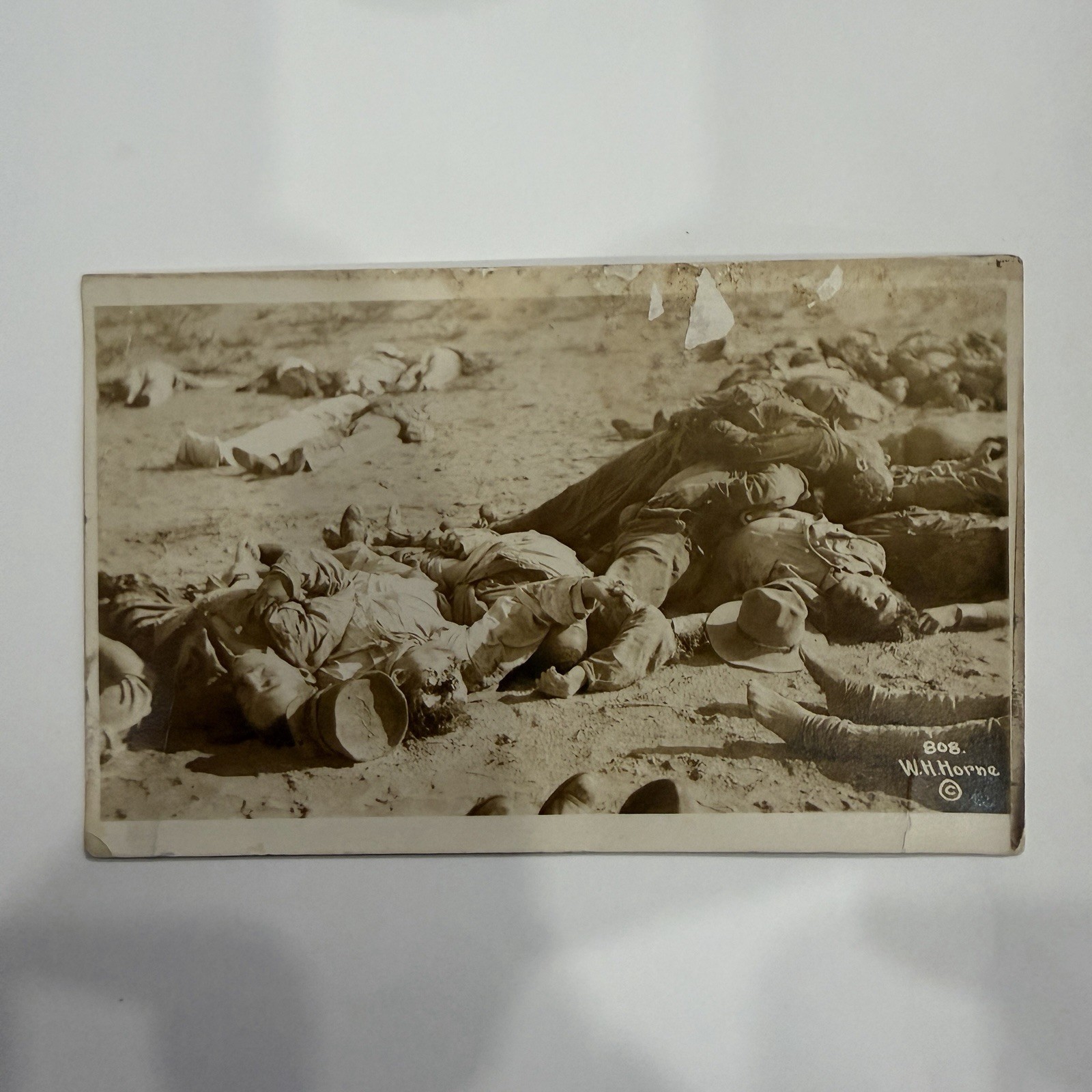 1913 W.H. HORNE RPPC #808 Mexican Revolution Ojinaga Battlefield Dead War Photo 1913 W.H. HORNE RPPC #808 Mexican Revolution Ojinaga Battlefield Dead War Photo