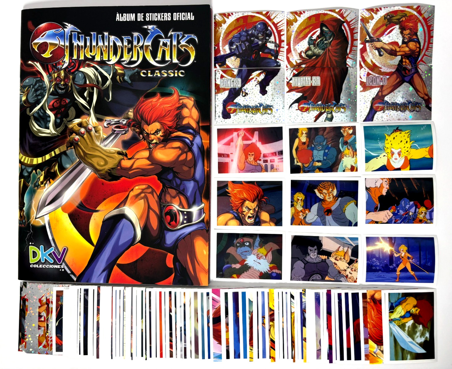 2026 ALBUM THUNDERCATS Classic DKV + Full Set 135/135 Stickers Peru WB Leon-O