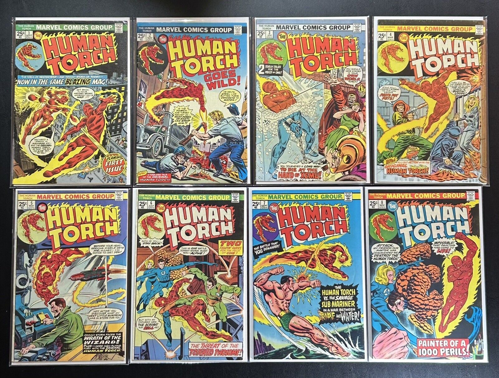 The Human Torch #1 2 3 4 5 6 7 8 1974 \