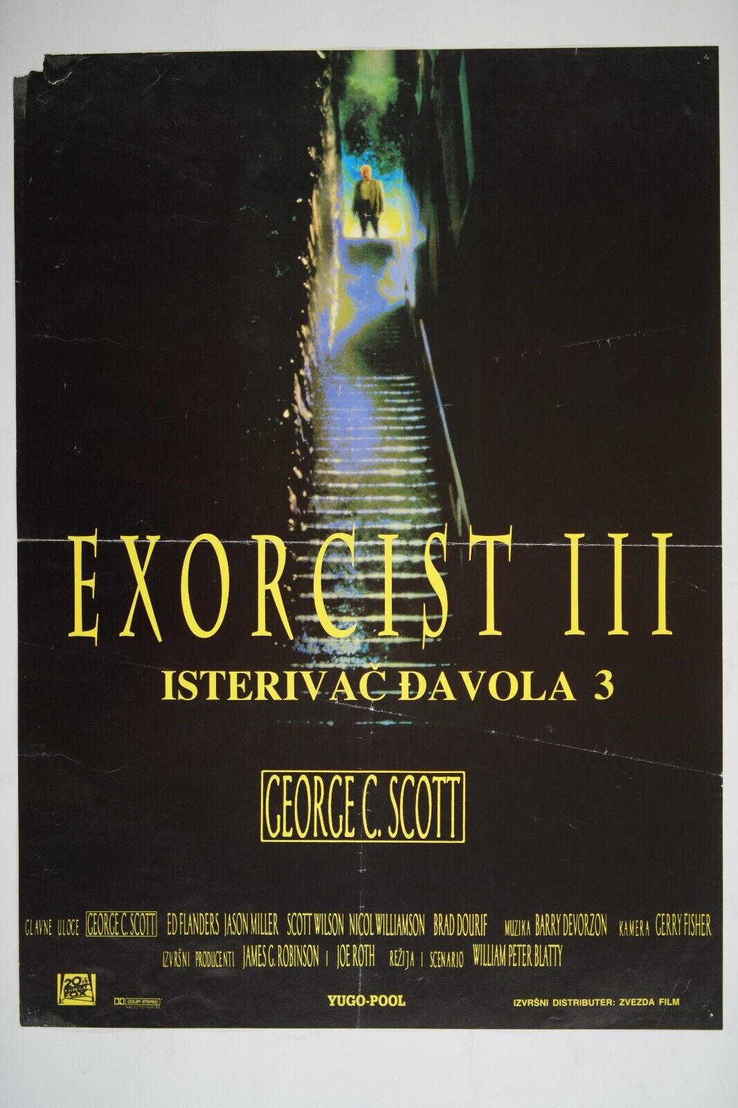 THE EXORCIST III 3 Orig YU movie poster 1990 GEORGE C SCOTT WILLIAM PETER BLATTY