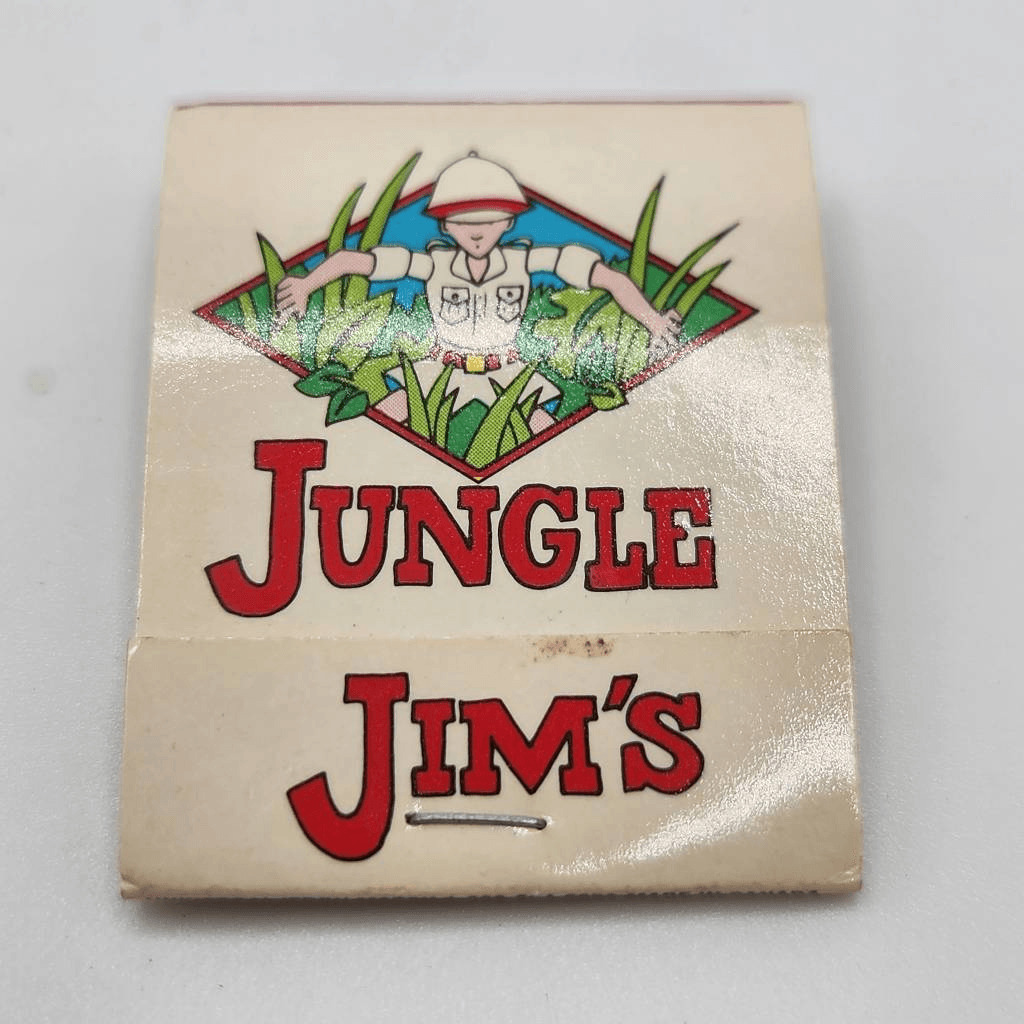 Vintage Matchbook Jungle Jim\'s Bar Restaurant Orlando Daytona Beach Merritt Isla