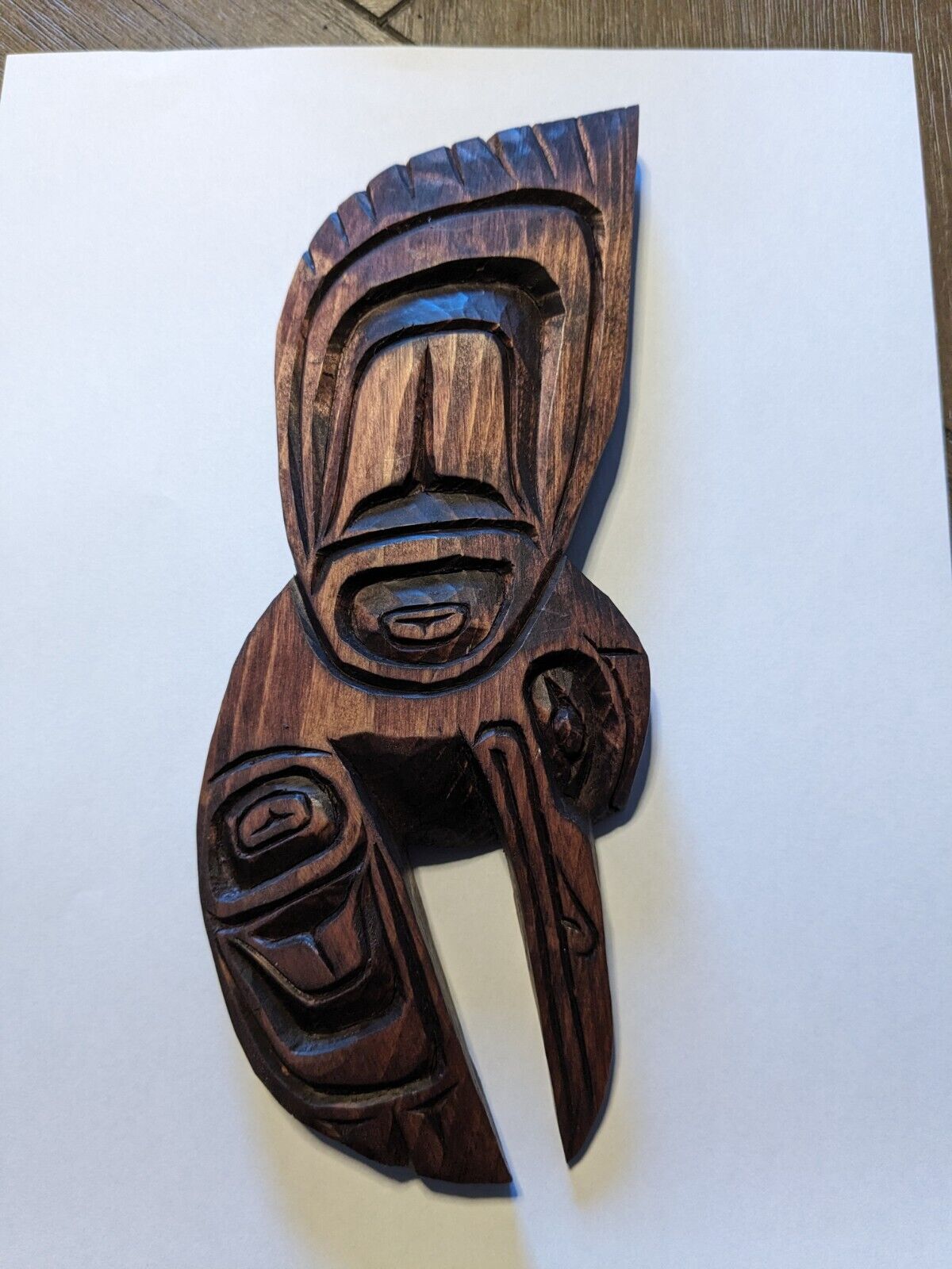 Northwest Coast First Nations Hummingbird Carving Signed. GINO SEWARD