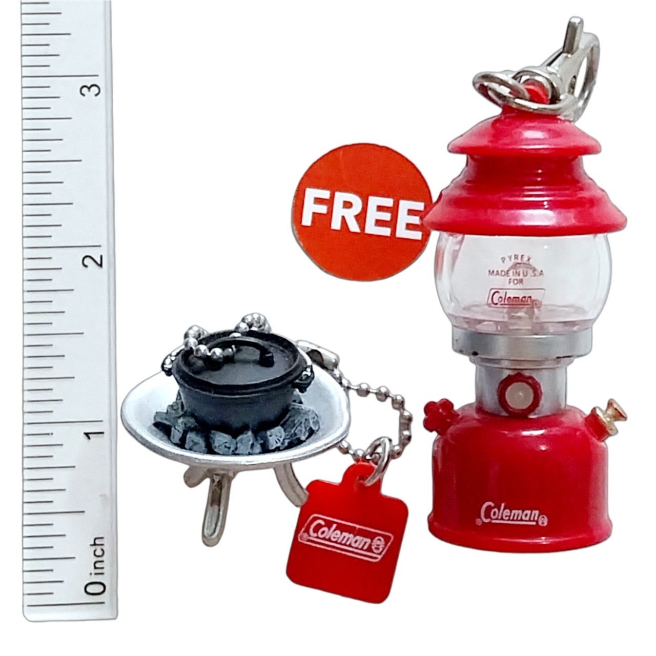 Coleman Camping Goods Fire Disk & Dutch Oven & Free Coleman Lantern Mini Figure Coleman Camping Goods Fire Disk & Dutch Oven & Free Coleman Lantern Mini Figure