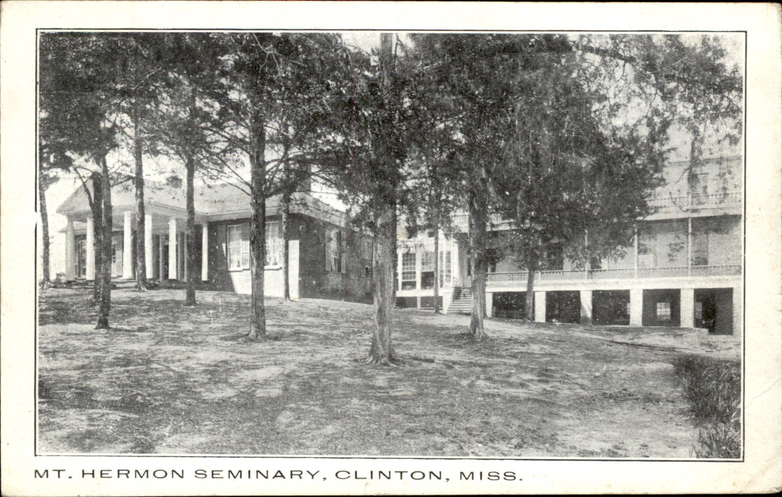 Clinton Mississippi MS Mt. Hermon Seminary Postmaster Message c1907 Postcard bhn