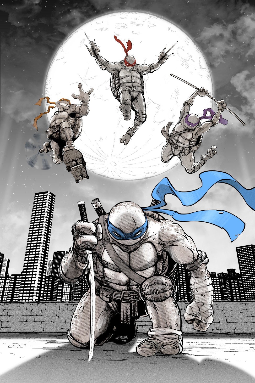 TEENAGE MUTANT NINJA TURTLES #20 300th ISSUE SPECIAL - STAN YAK COVER B FOIL