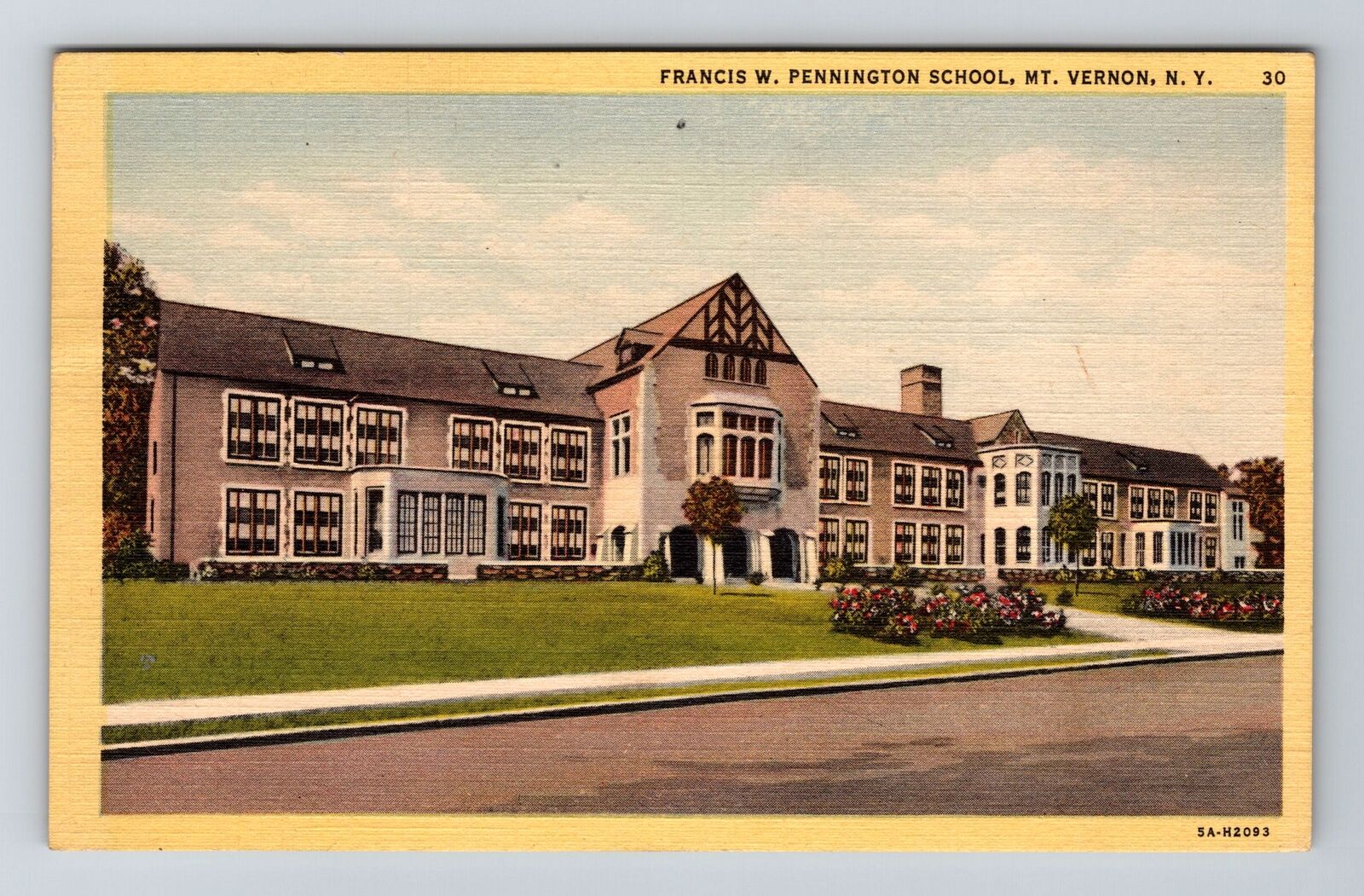 Mount Vernon NY-New York, Francis W Pennington School, Antique Vintage Postcard
