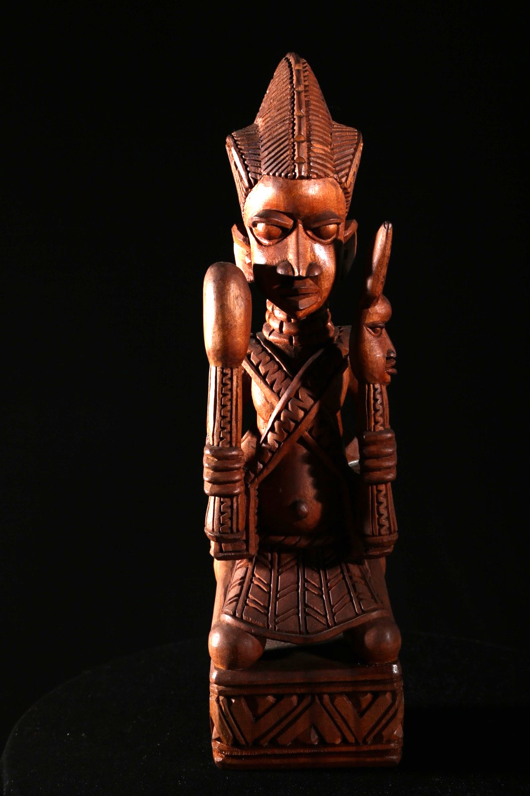 Yoruba Art Ere Oshe Shango Statue Wood Sculpture by Ayo Bankole Orisha Art Isese