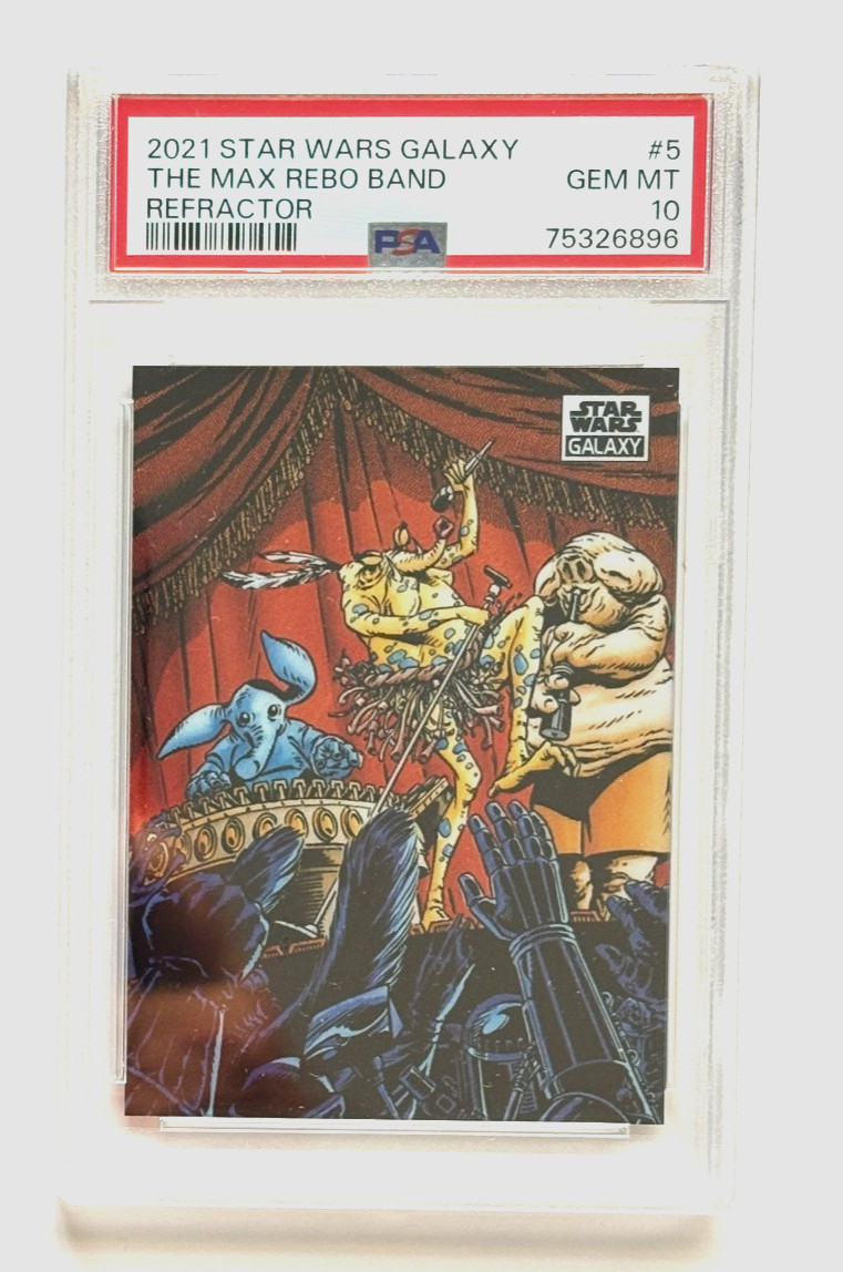 TOPPS STAR WARS GALAXY THE MAX REBO BAND REFRACTOR PSA 10 GEM