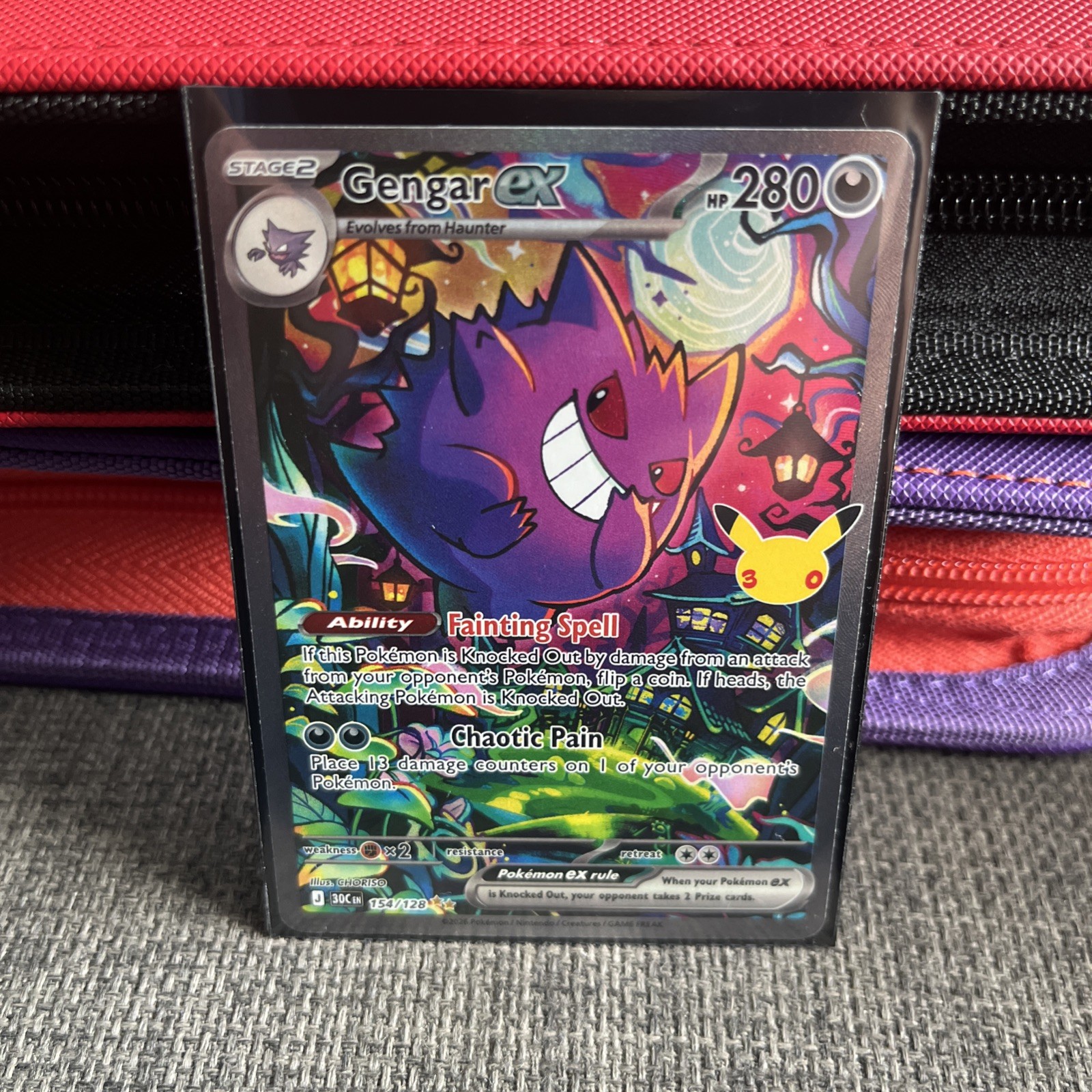 Pokemon 30th Celebrations Anniversary 30C 154/128 Gengar ex SIR Pokemon 30th Celebrations Anniversary 30C 154/128 Gengar ex SIR