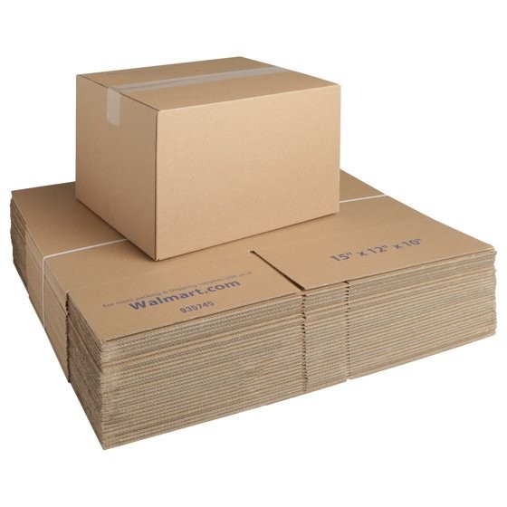 Pen+Gear Recycled Shipping Boxes, 15 in. L x 12 in. W x 10 in. H, 30-Count