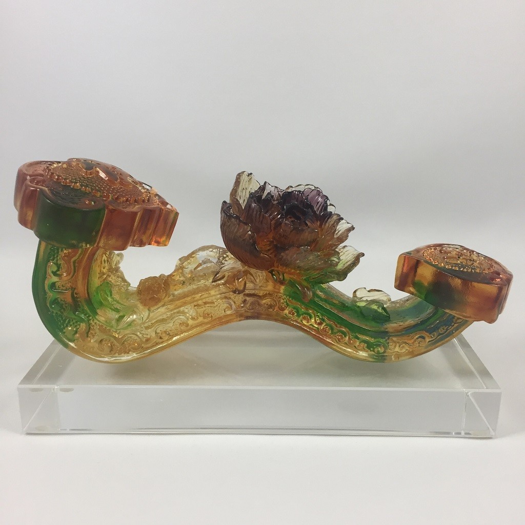 Liuli Crystal Glass Ru-Yi Ornament – Feng Shui Auspicious Symbol Home Decor