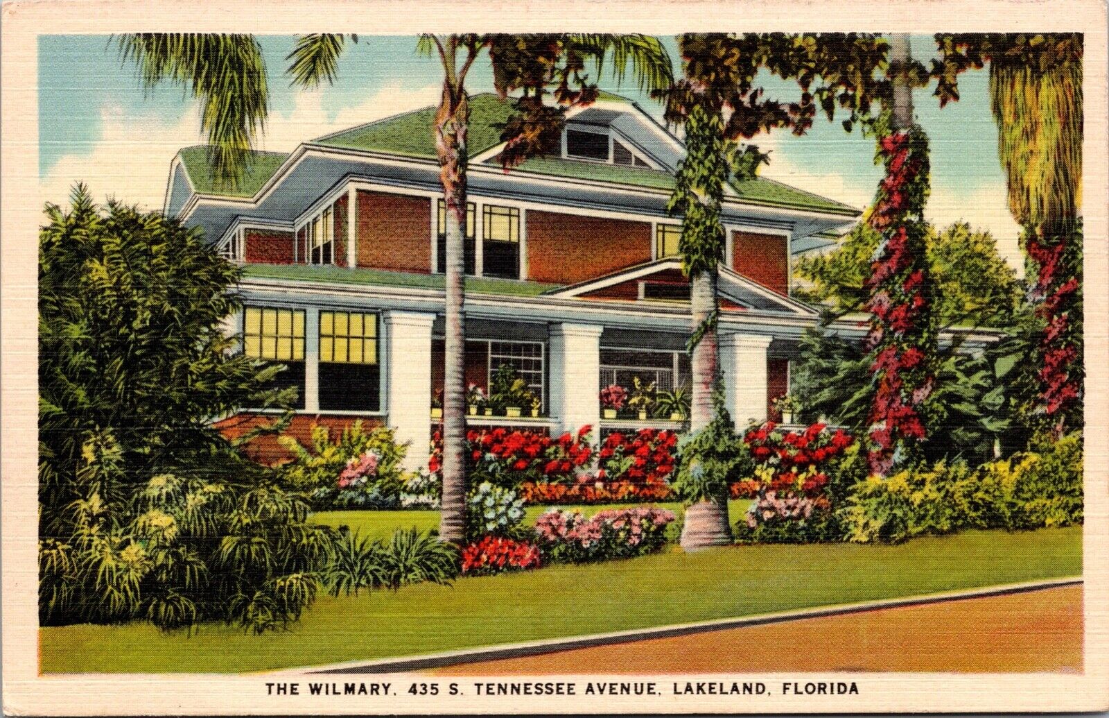 Linen Postcard The Wilmary Hotel in Lakeland, Florida~131740
