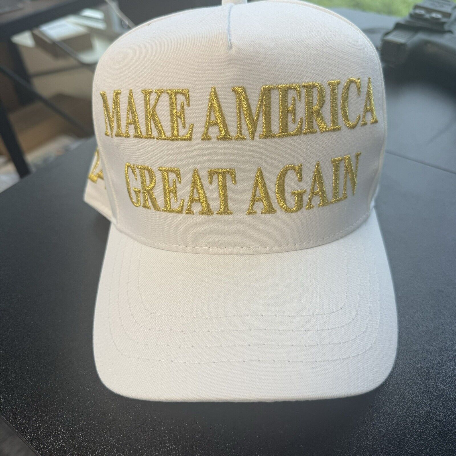 Official Trump White and Gold Make America Great Again 2024 MAGA Hat LIMITED