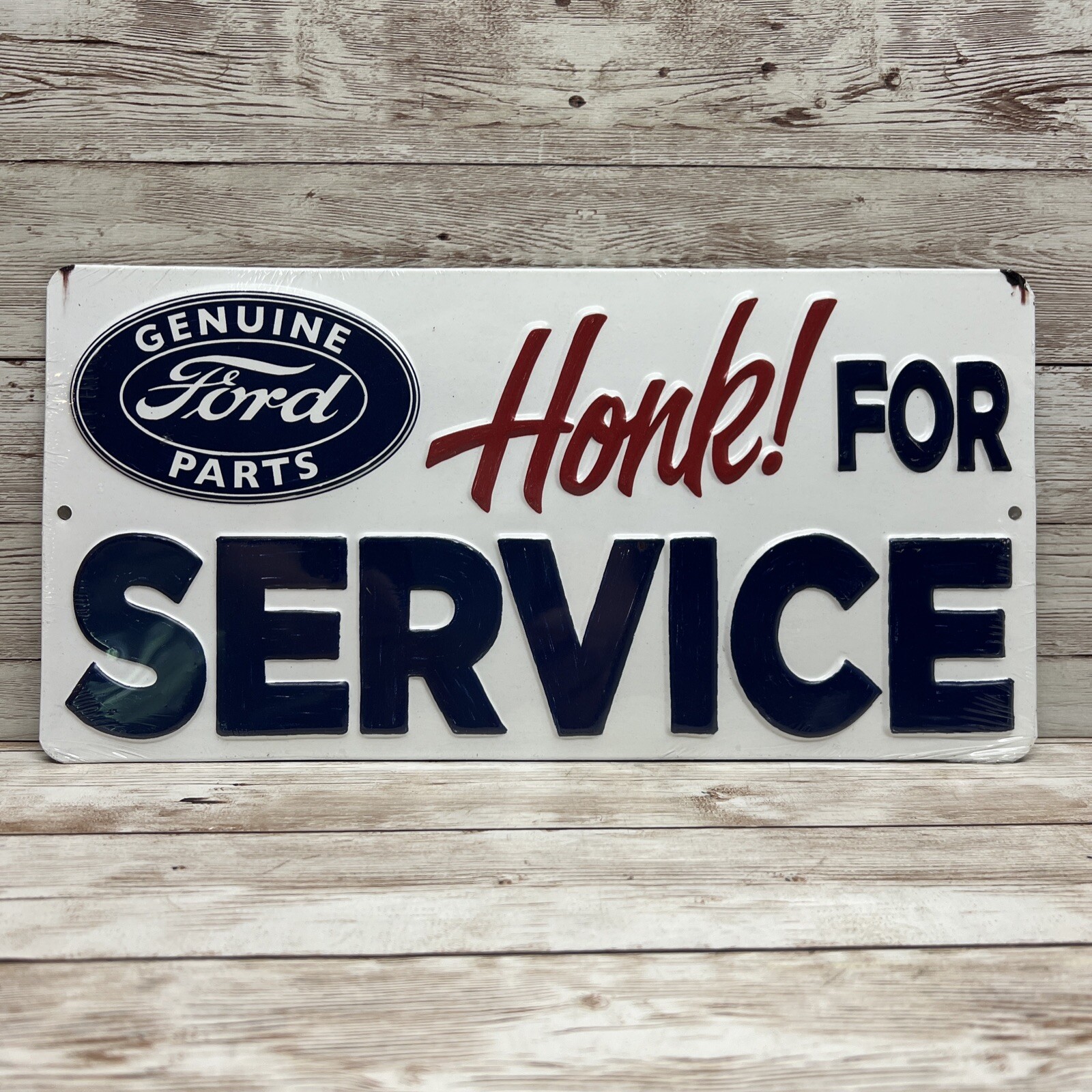 Ford Metal Sign Honk For Service 12x6 Vintage Look Garage Mancave Barn Ford Metal Sign Honk For Service 12x6 Vintage Look Garage Mancave Barn