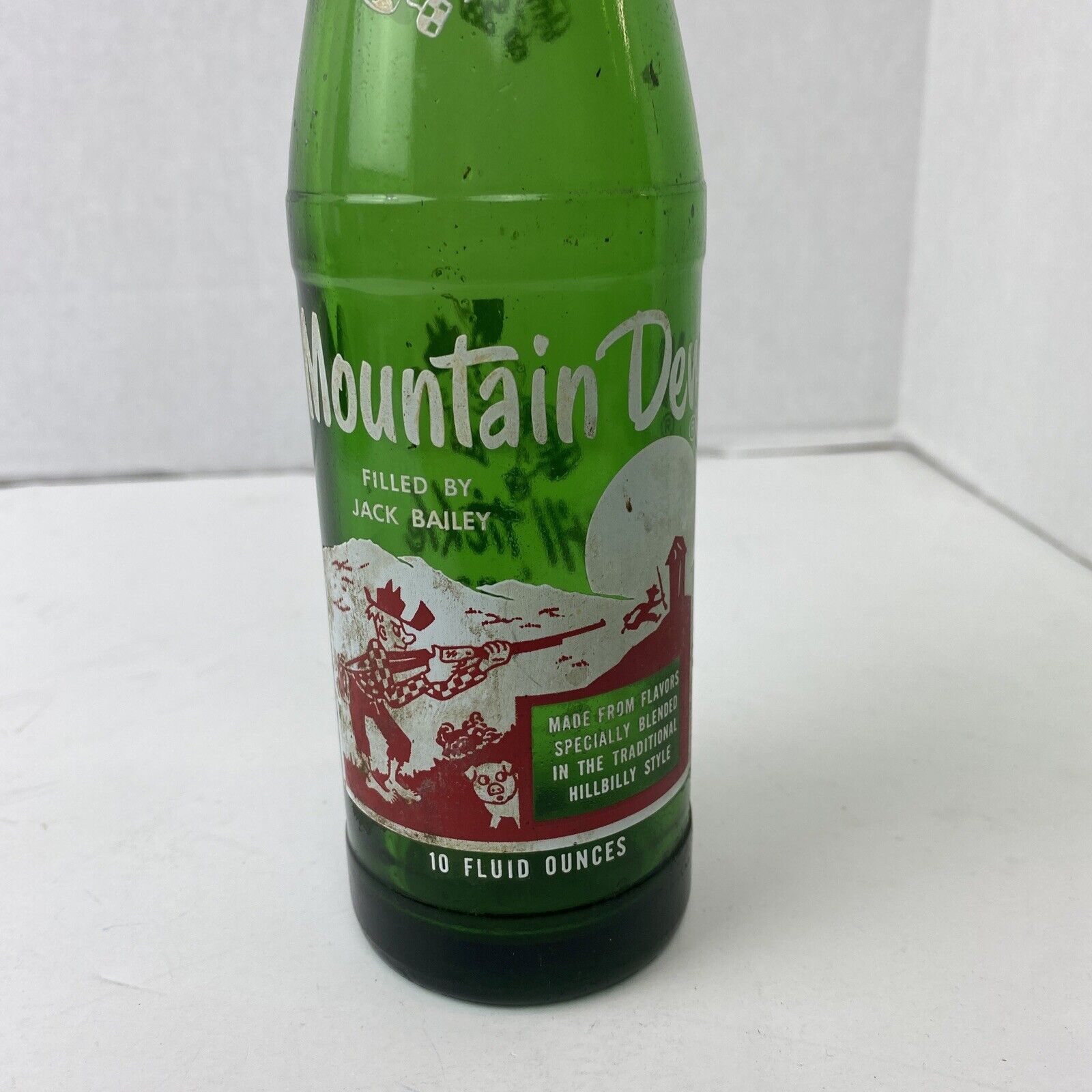 Vintage ACL Hillbilly Mountain Dew Bottle - Filled by  Jack Bailey