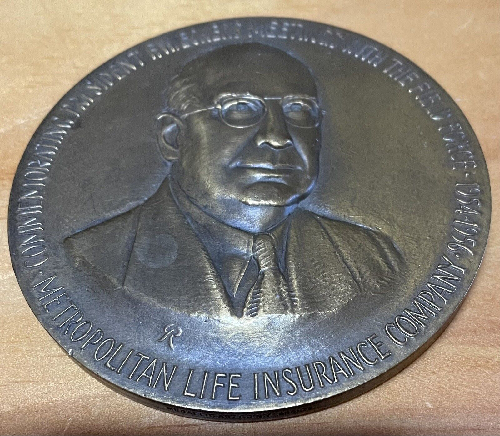 Vintage Metropolitan Life Insurance Commemorative Medallion 1954-1956