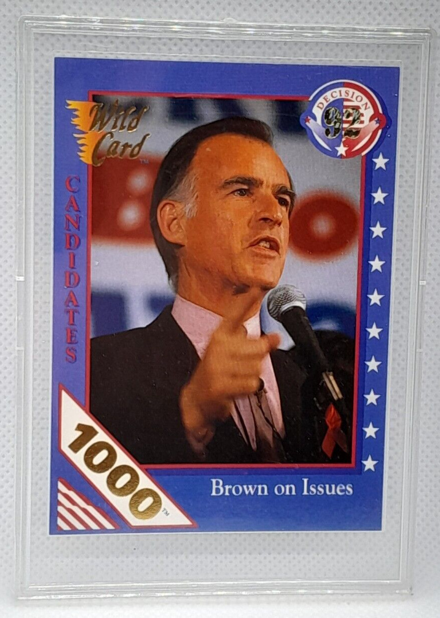 1992 Wild Card Decision 92 - Jerry Brown Card  1000 Stripe - Super Rare