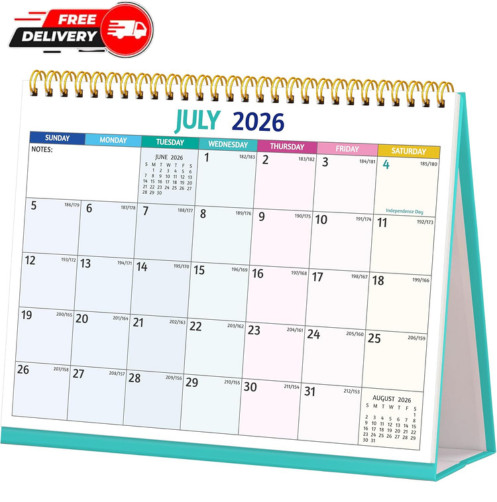 Standing Flip Desktop Calendar 2026-2027 - Large 10\