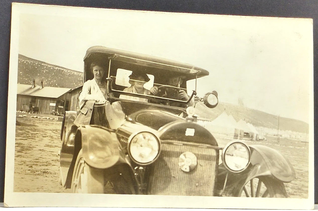 RPPC ~ fold-down windshield frame mid-sized touring cars 1920s REO postcard RPPC ~ fold-down windshield frame mid-sized touring cars 1920s REO postcard