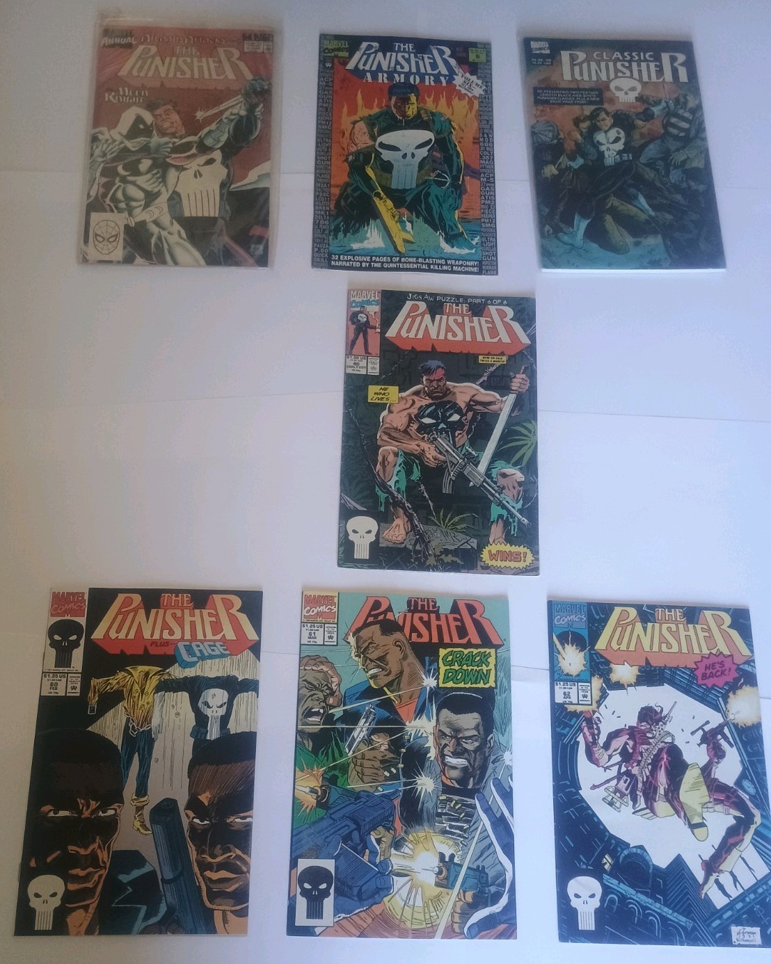 Lot Of 7- Marvel Comic Books- The Punisher Issues Lot Of 7- Marvel Comic Books- The Punisher Issues