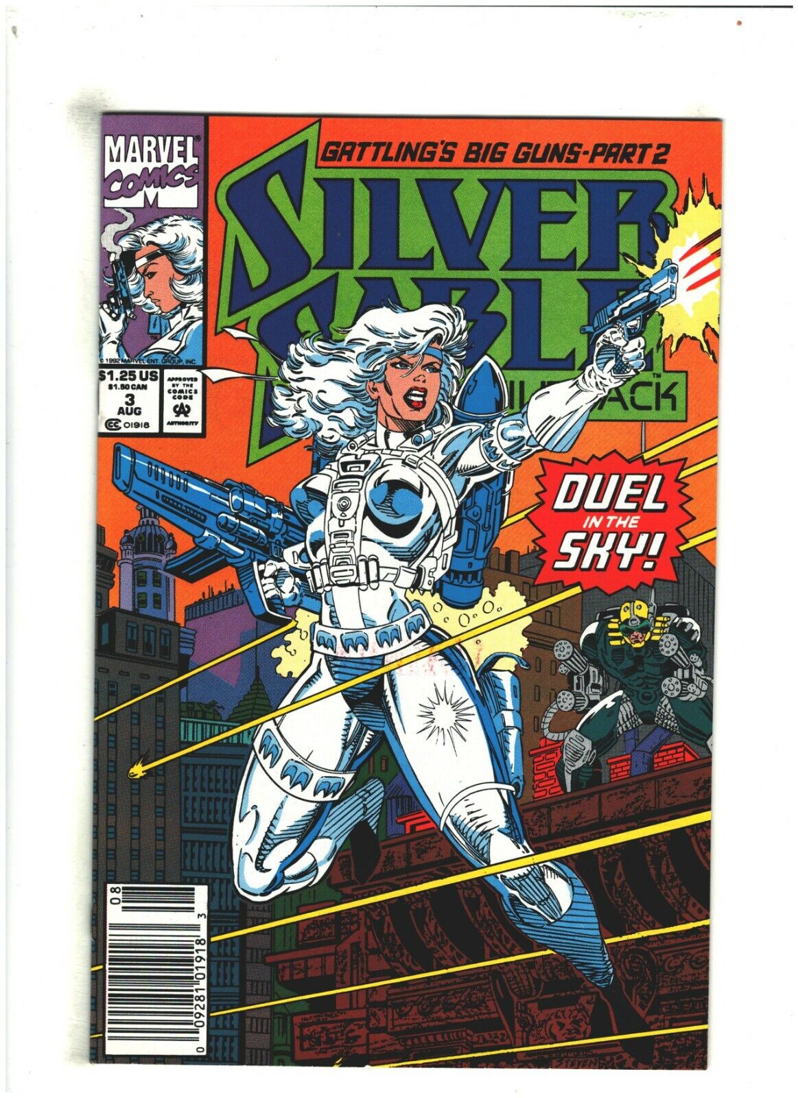 Silver Sable & the Wild Pack #3 NM- 9.2 Newsstand Marvel Comics 1992  