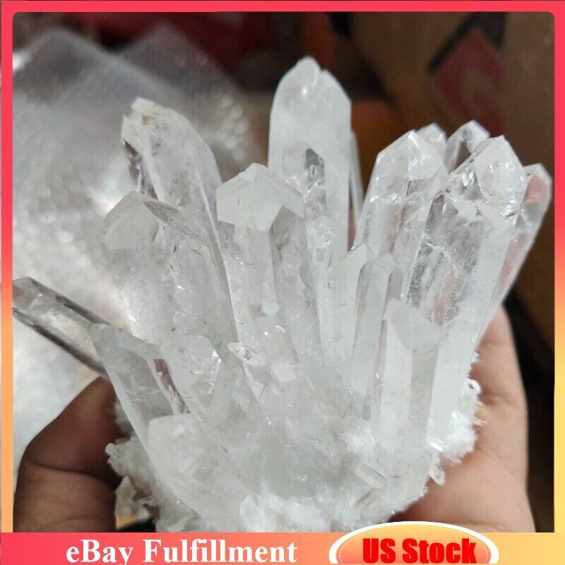 150g Top Natural White Clear Quartz Chakra Energy Crystal Point Cluster Specimen
