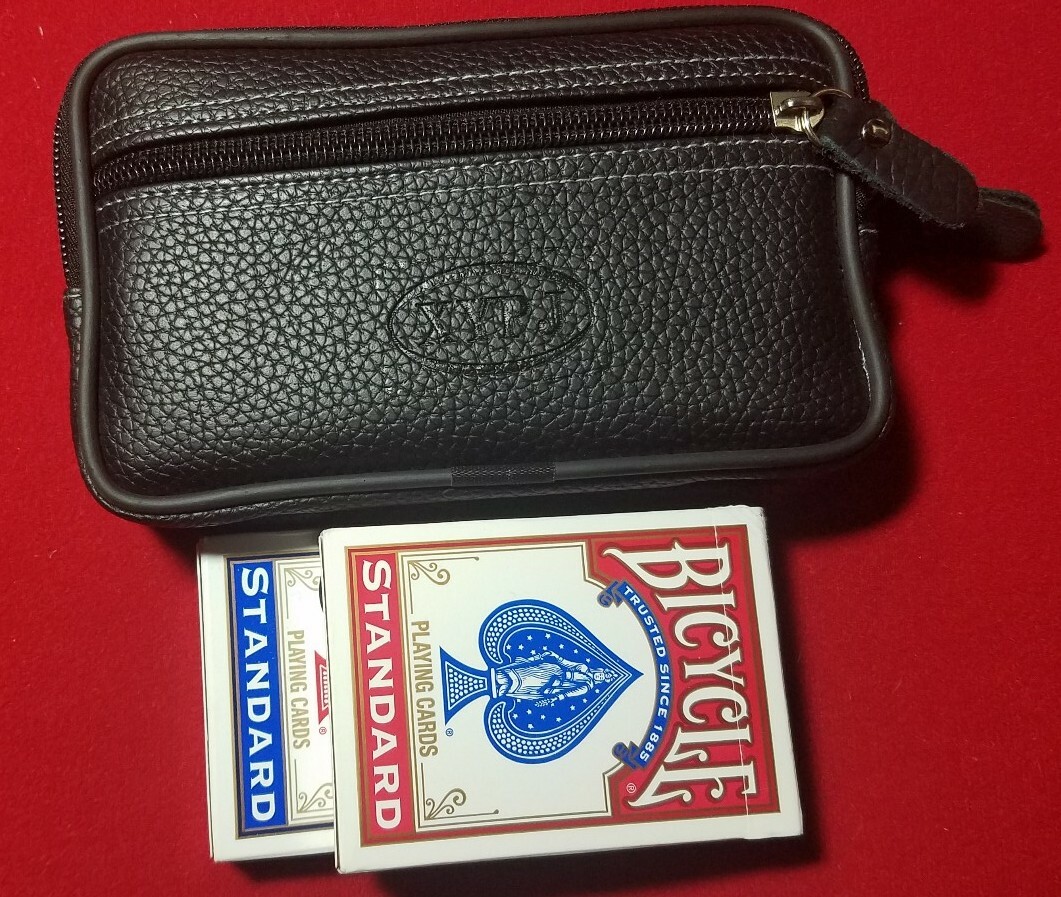 Magicians EDC close up bag Holds Cards, Coins & Apparatus Magic, 2 Zippers Magicians EDC close up bag Holds Cards, Coins & Apparatus Magic, 2 Zippers