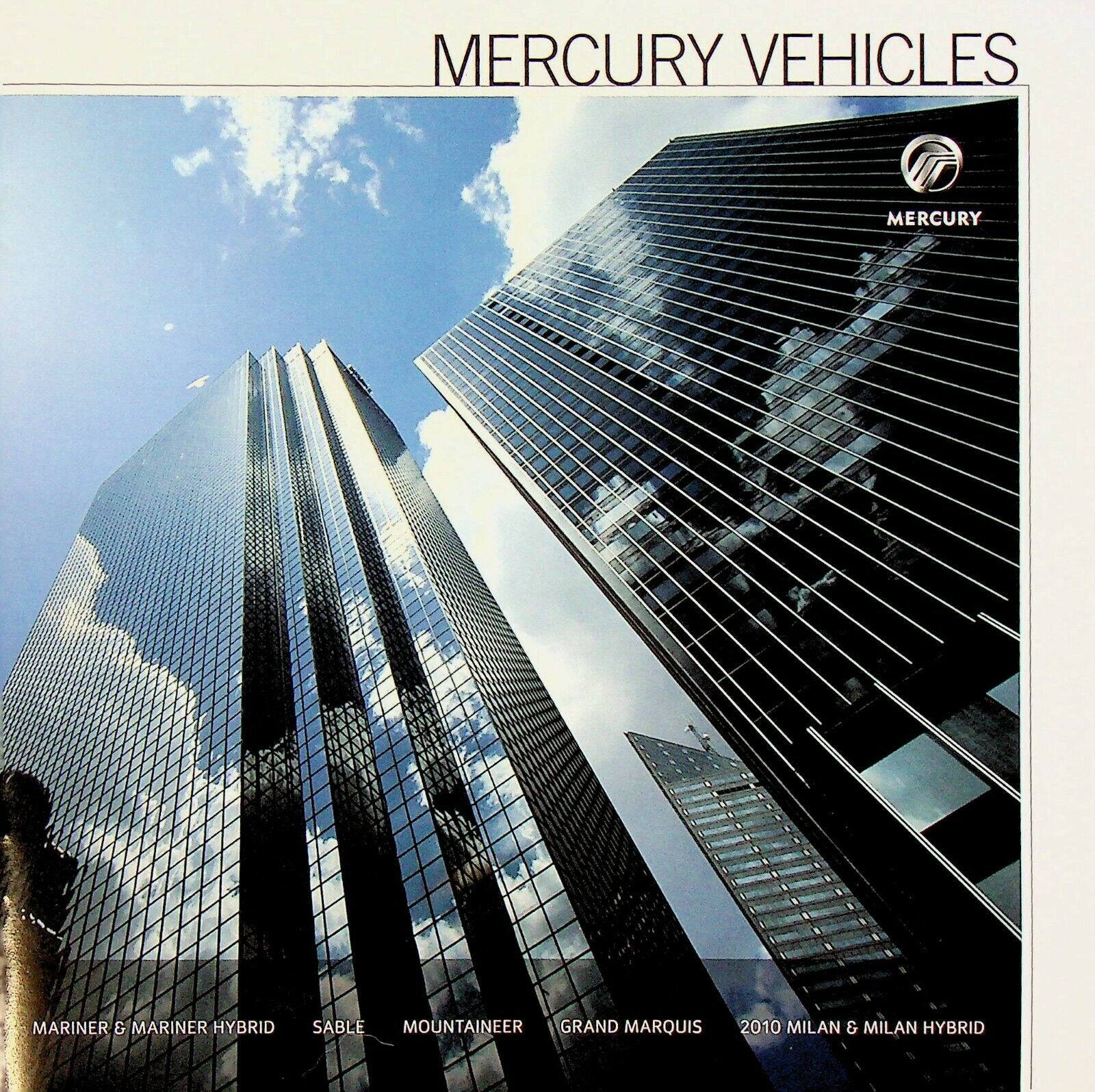 Original 2009 Mercury 20-page Car Brochure Catalog Full Line 2010 Milan