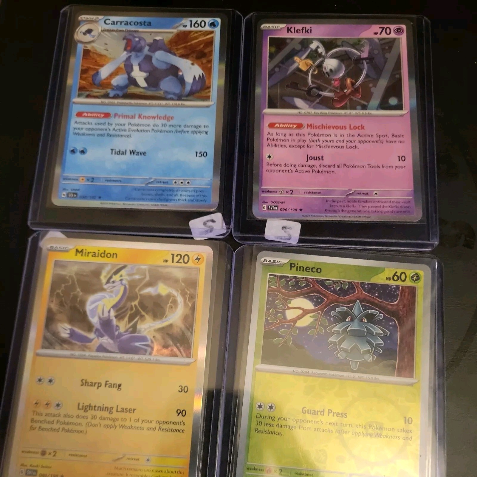 2023 - 2024 Pokemon Cards 3x Holos 1 X Reverse Holo