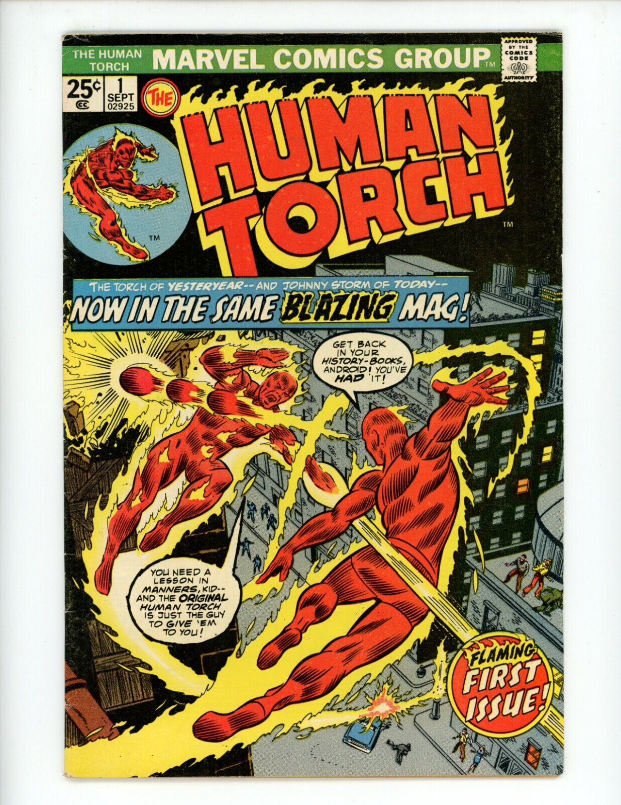 Human Torch #1 Comic Book 1974 FN+ Roy Thomas John Romita Marvel 1st Issue