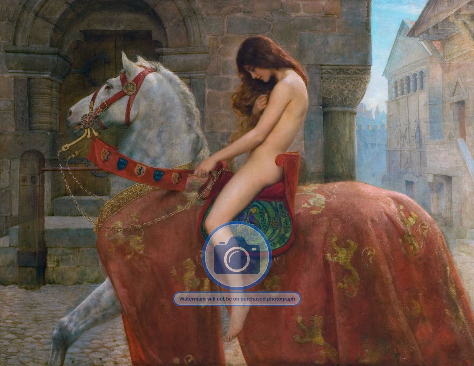 LADY GODIVA JOHN COLLIER PAINTING C 1898 COVENTRY LEGEND 8.5X11 CANVAS PHOTO LADY GODIVA JOHN COLLIER PAINTING C 1898 COVENTRY LEGEND 8.5X11 CANVAS PHOTO