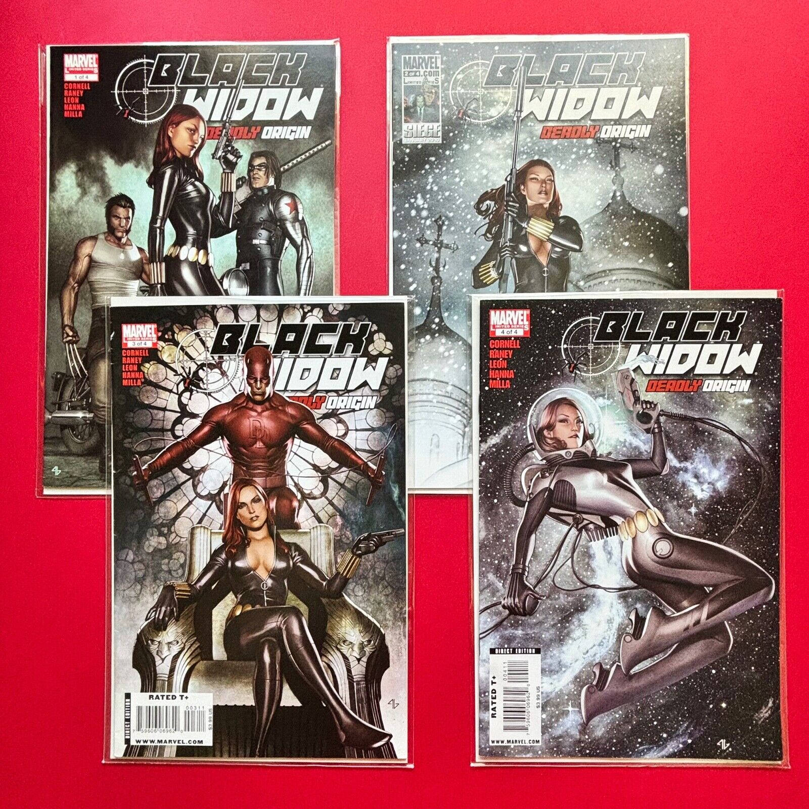 Black Widow Deadly Origin #s 1 2 3 4 COMPLETE SET Adi Grant Covers Marvel 2010