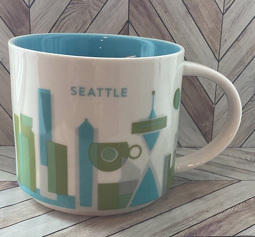 Starbucks 2015 Seattle You Are Here Coffee Mug Cup 14 oz
