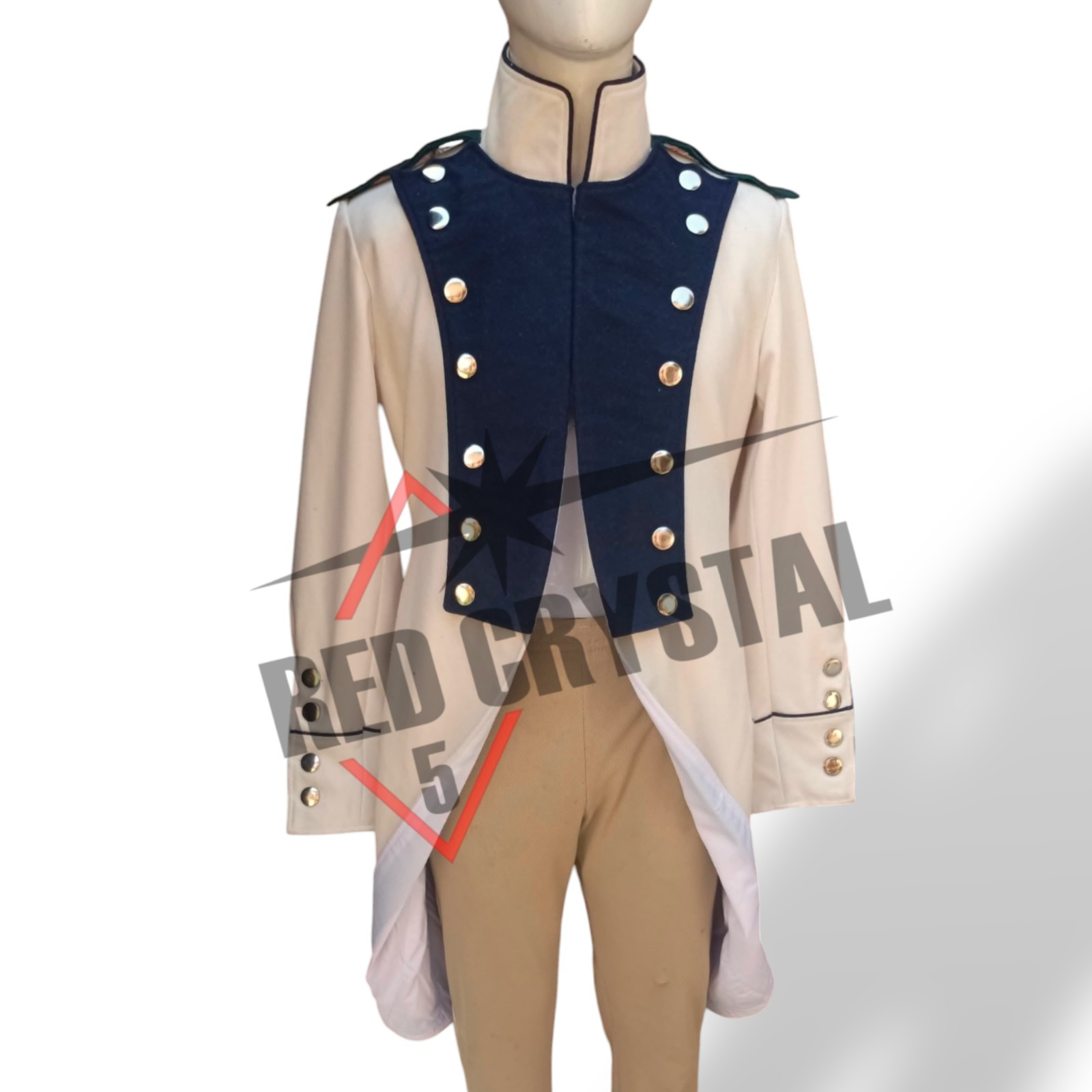 Rev War French Army Regimental Wool Frock Coat, Repro Rev War French Army Regimental Wool Frock Coat, Repro