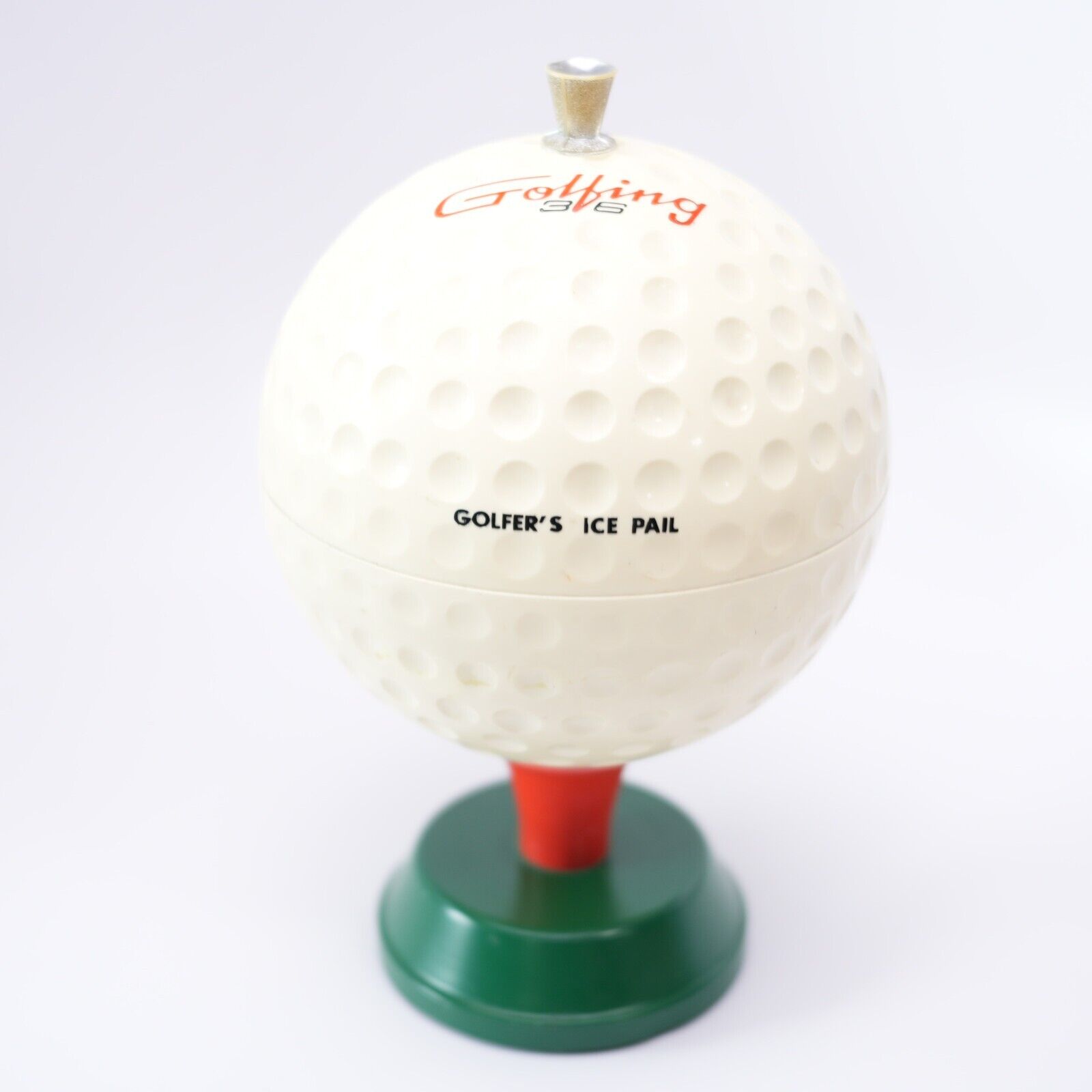 RC Golfing Golfer\'s Ice Pail Bucket Figural Golf Ball Novelty Sports Bar MCM
