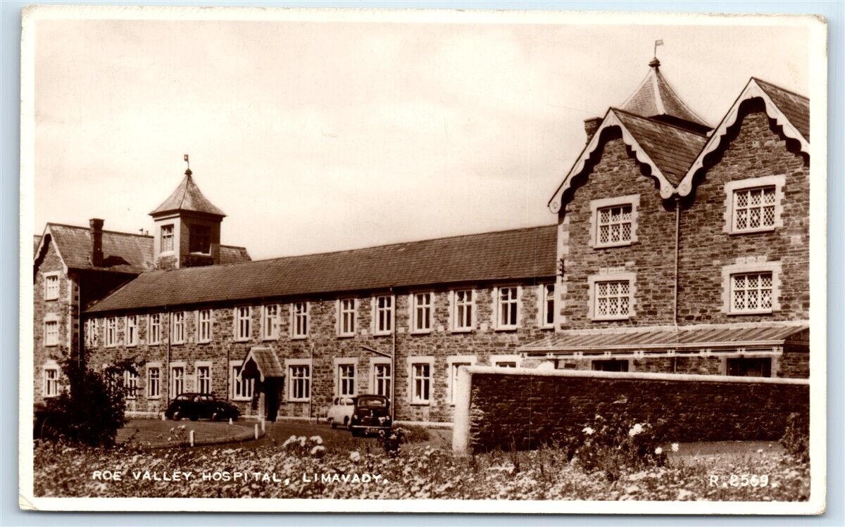 Postcard Roe Valley Hospital, Limavady, Ireland 1954 RPPC G151