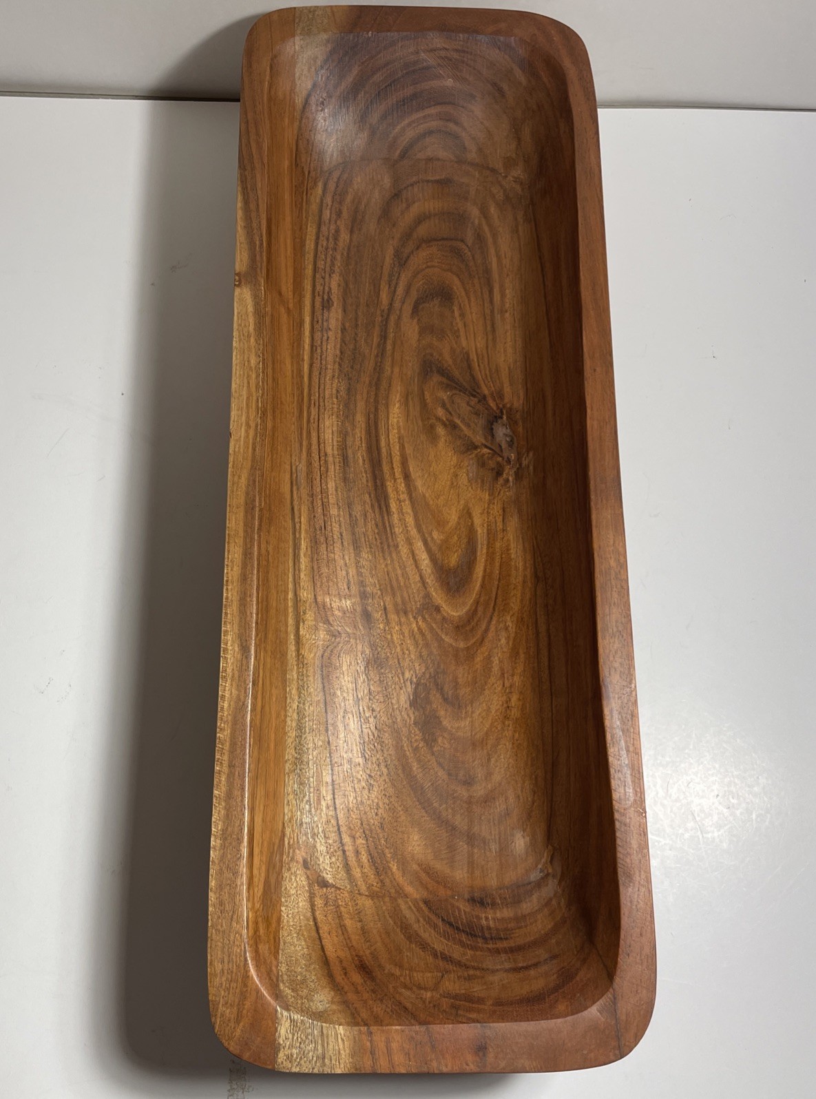 Large Dough Bowl Wood Bread Bowl Centerpiece Platter 20” Large Dough Bowl Wood Bread Bowl Centerpiece Platter 20”