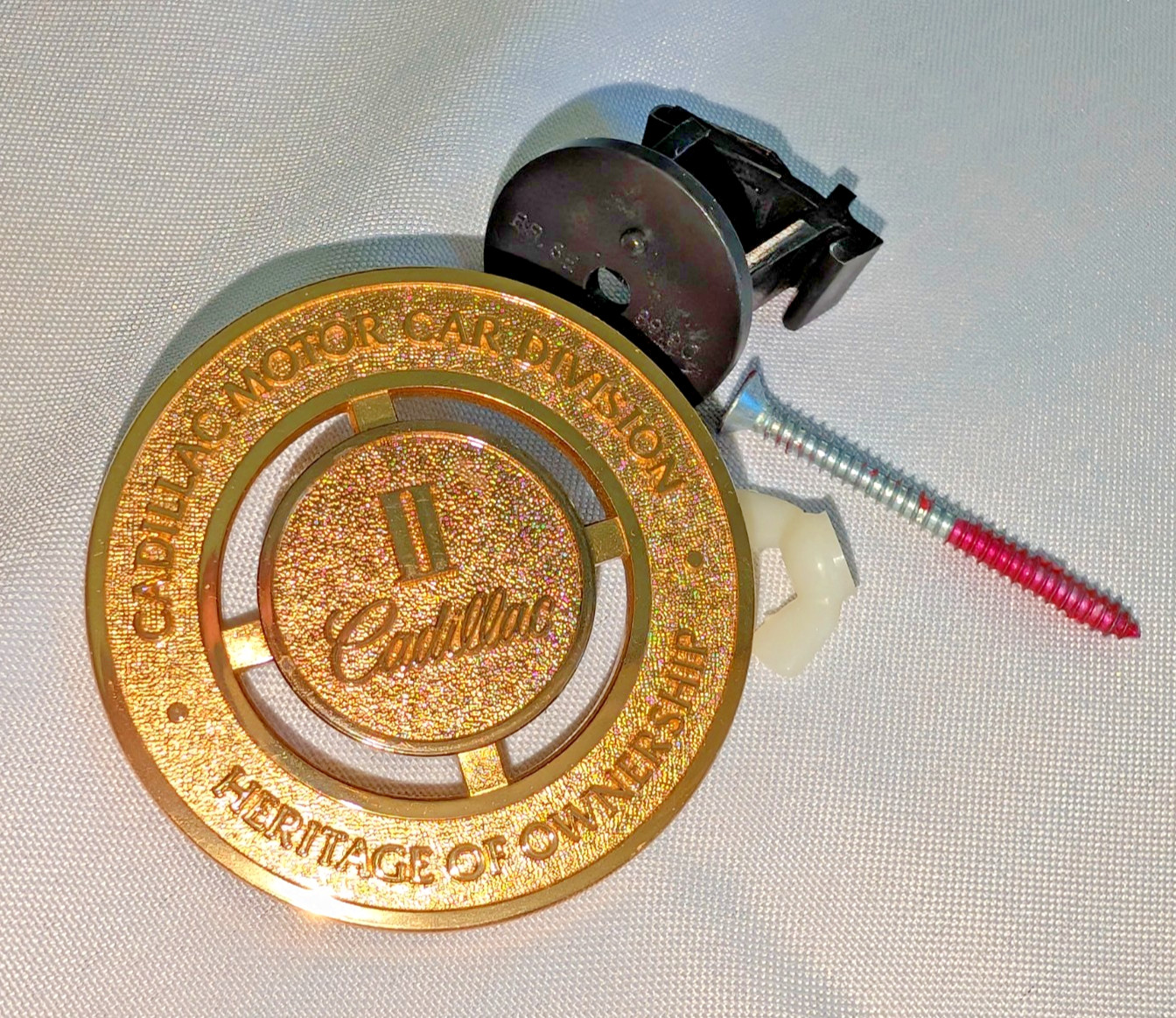 Cadillac Motor Car Division Heritage II (2) of Ownership Grille Medallion Gold Cadillac Motor Car Division Heritage II (2) of Ownership Grille Medallion Gold
