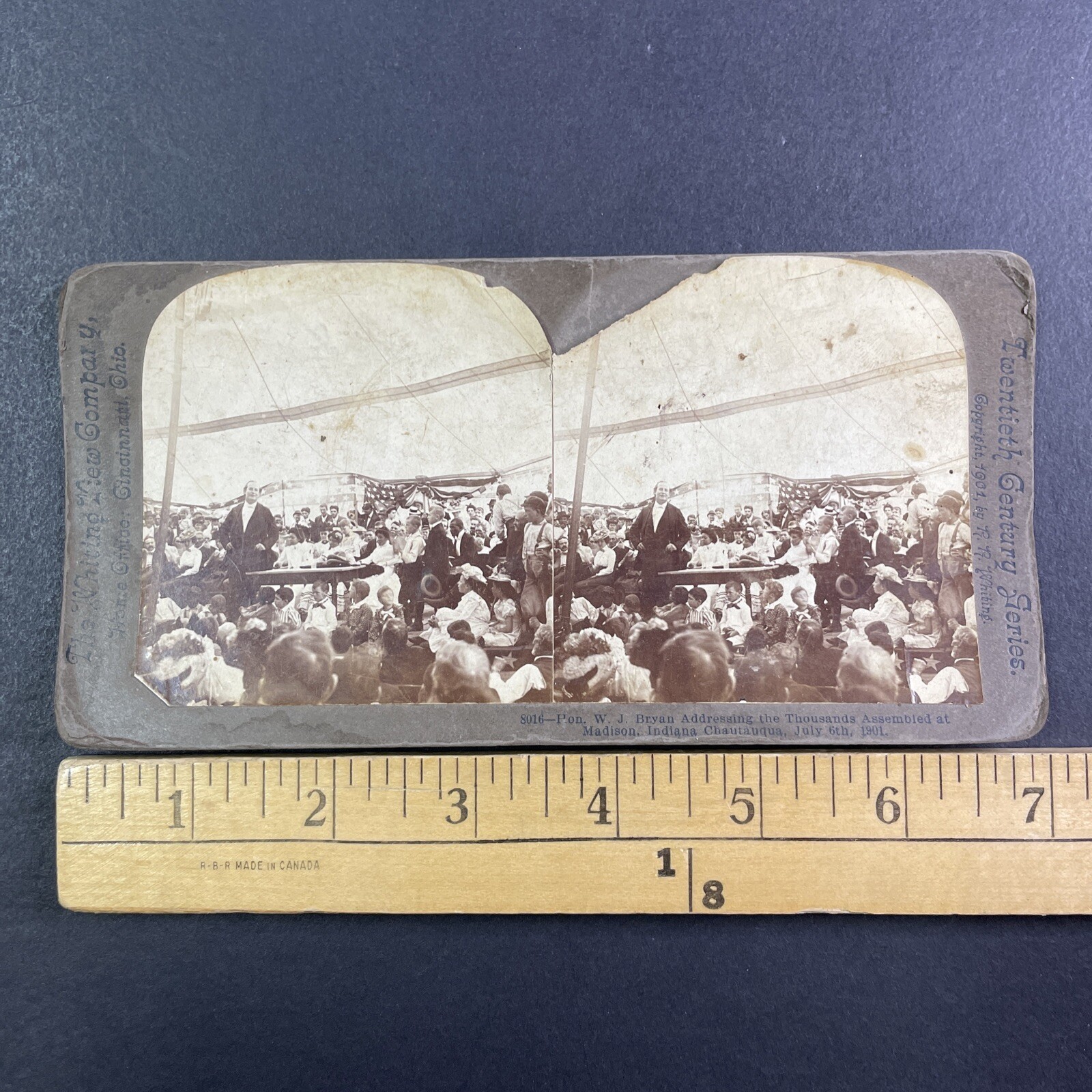 William Jennings Bryan Stereoview Whiting View Co. Madison Indiana 1901 William Jennings Bryan Stereoview Whiting View Co. Madison Indiana 1901
