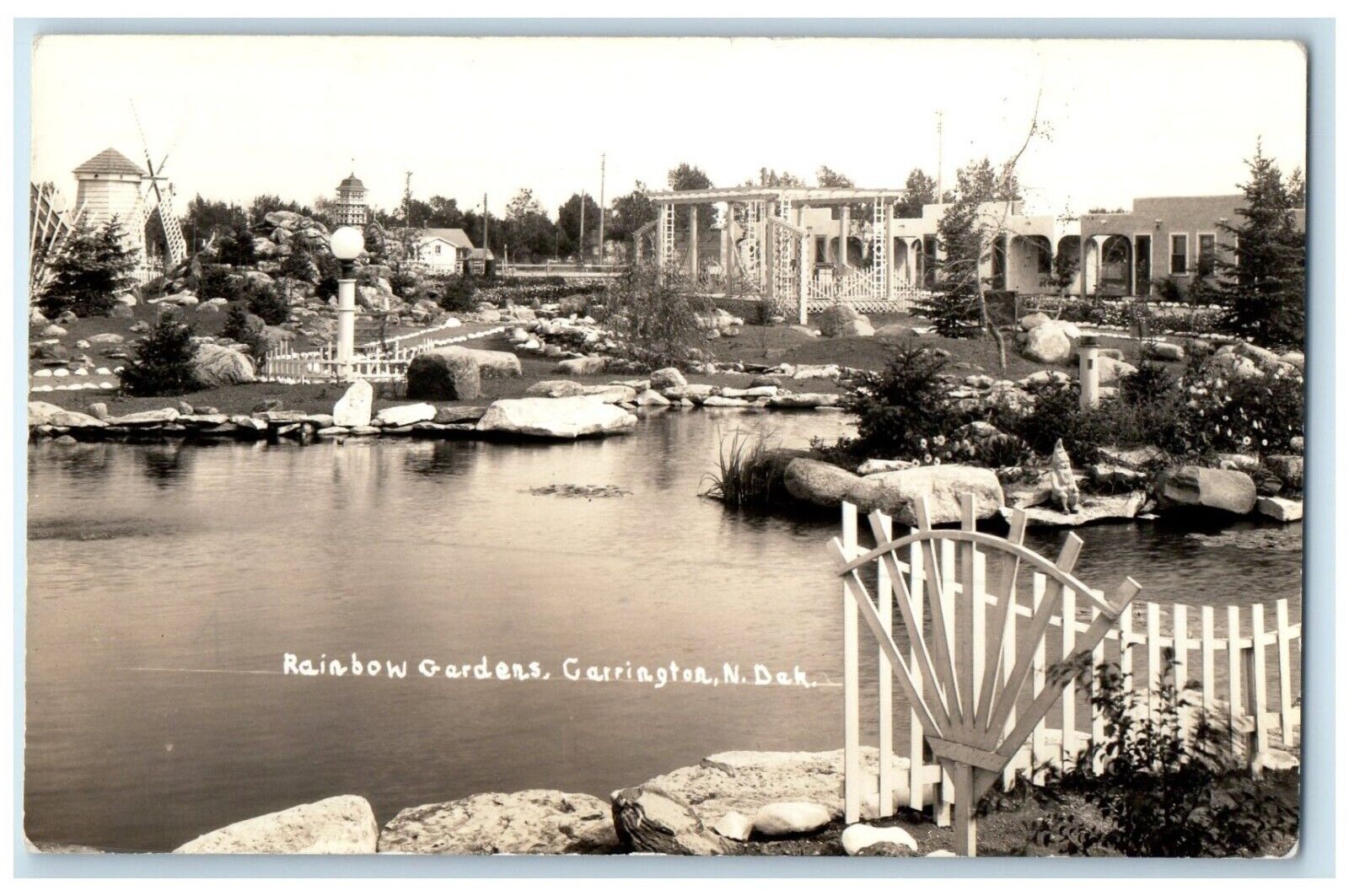 c1930's Rainbow Gardens Carrington North Dakota ND RPPC Photo Vintage Postcard