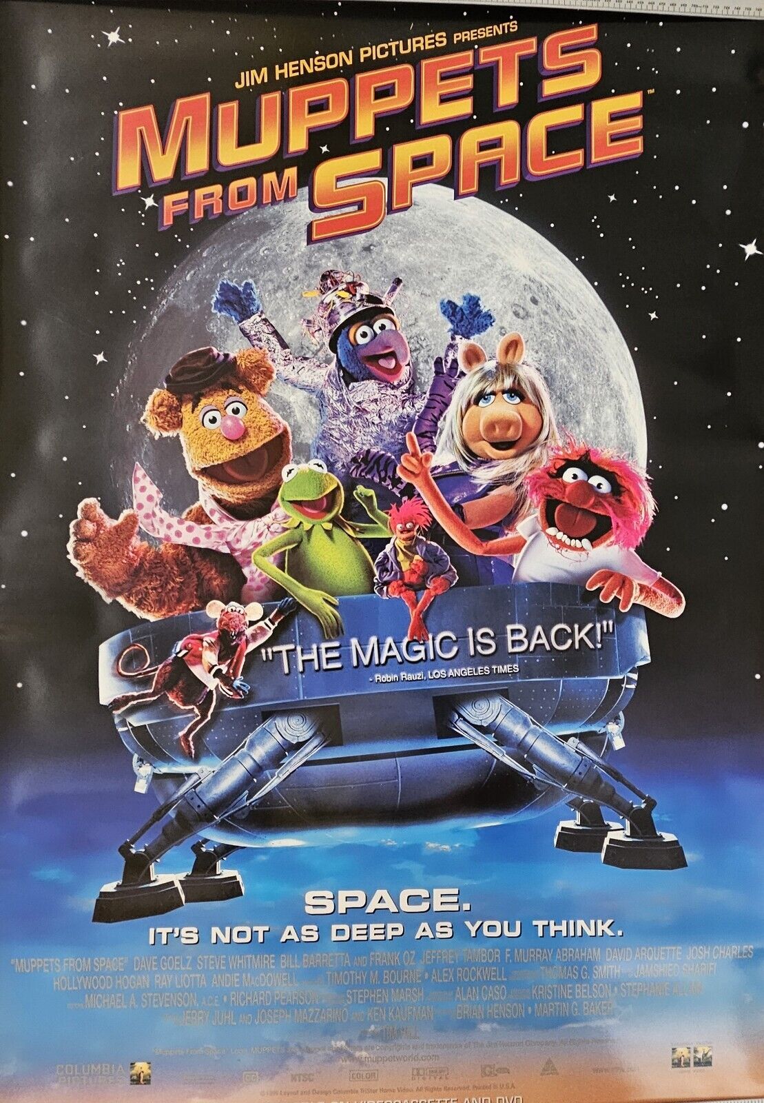 Jim Henson's Muppets from outer space 27 x 40 DVD promotional Movie poster