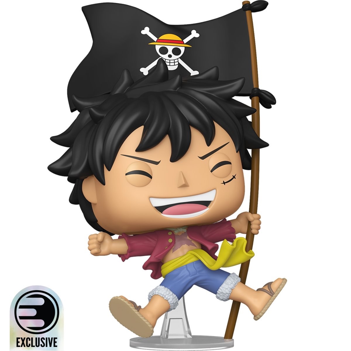 Monkey D. Luffy with Flag Funko POP One Piece EE Exclusive #2214 With Protector Monkey D. Luffy with Flag Funko POP One Piece EE Exclusive #2214 With Protector