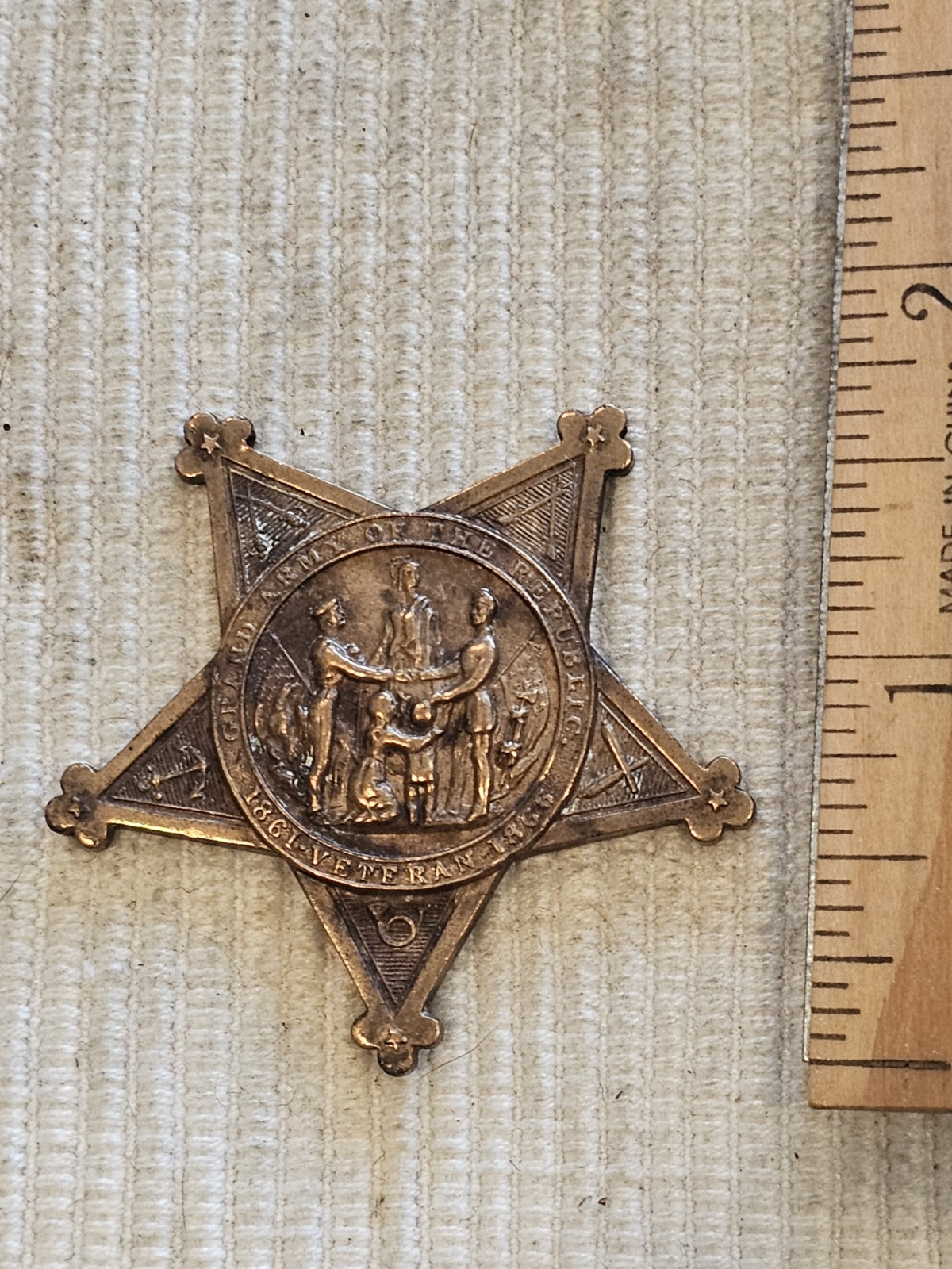 Civil War Grand Army Of The Republic Numbered Medal Planchet L@@K Civil War Grand Army Of The Republic Numbered Medal Planchet L@@K