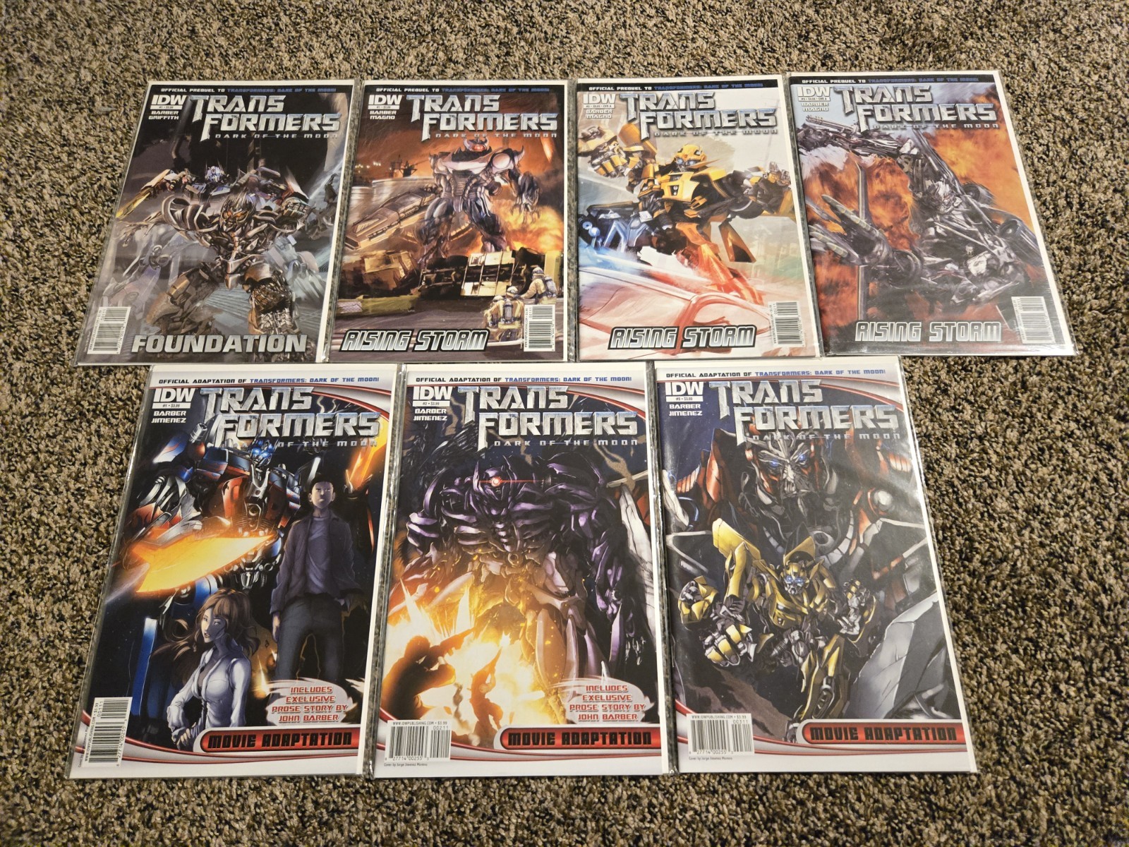 Transformers Dark Of The Moon Foundation #1,Rising Storm 1,2,3 & Movie Adapt 1-3 Transformers Dark Of The Moon Foundation #1,Rising Storm 1,2,3 & Movie Adapt 1-3