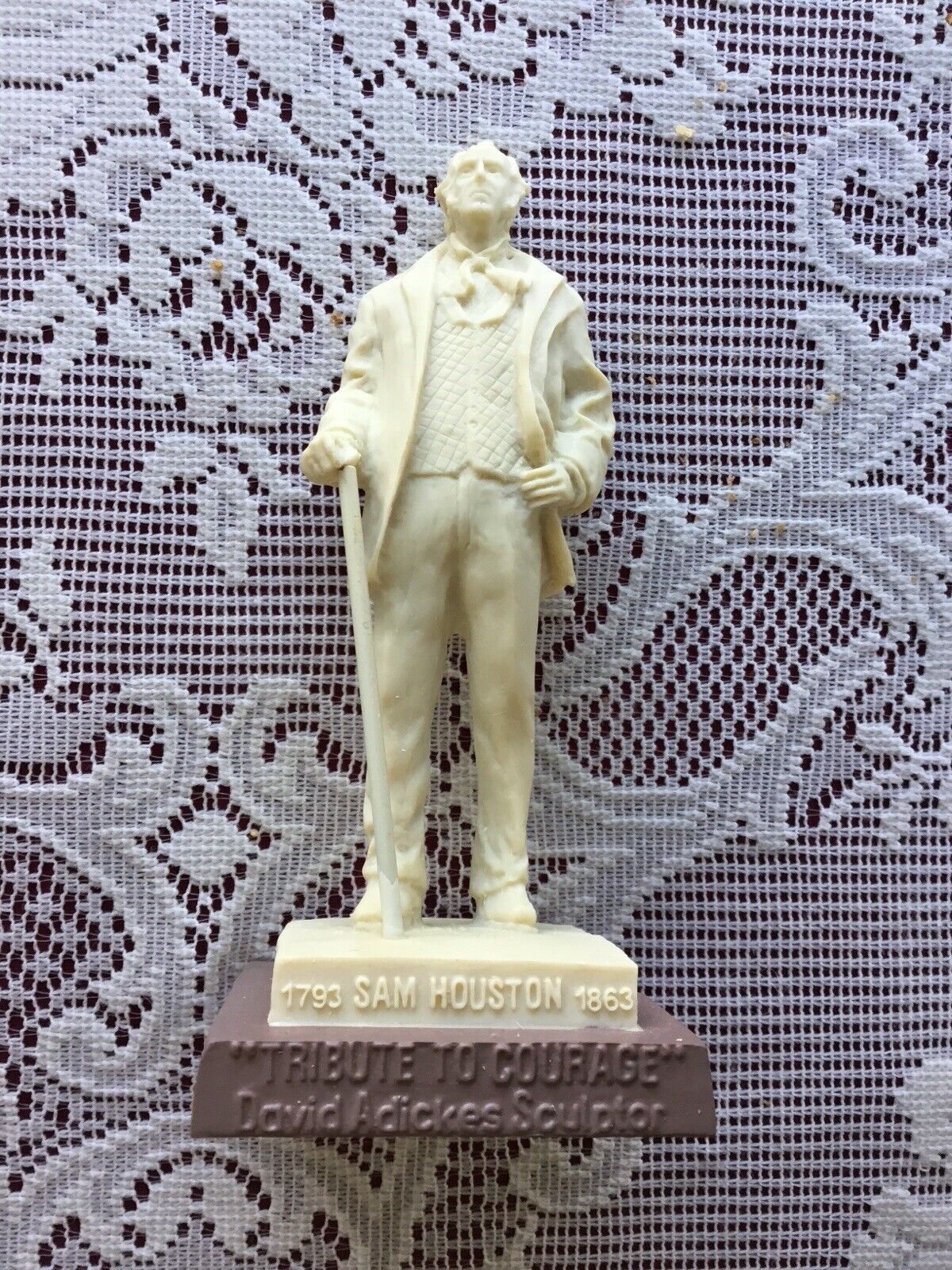 Small 6” Statue Sam Houston, replica of huge statue on I-45 in Huntsville, Texas