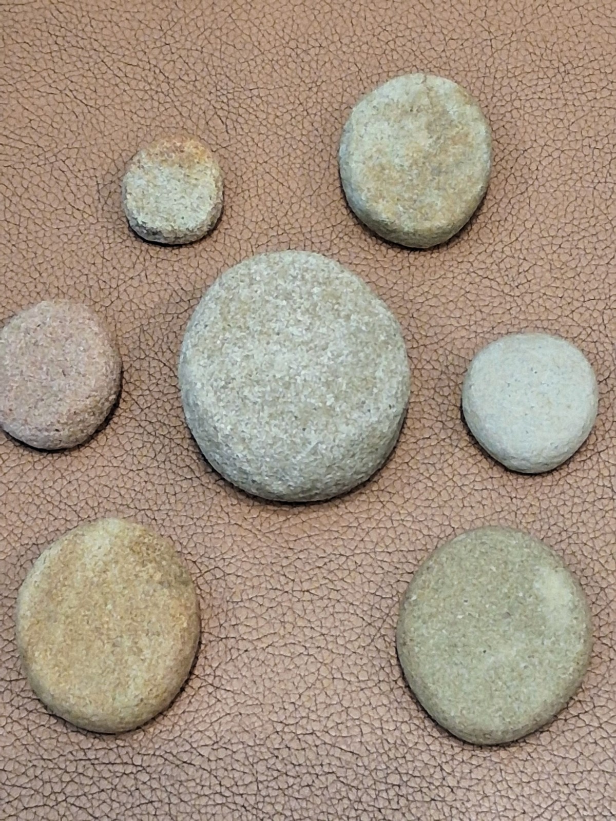 Game Stones Discoidals Biscuit Stones Indian Artifacts Lot 7 California Game Stones Discoidals Biscuit Stones Indian Artifacts Lot 7 California
