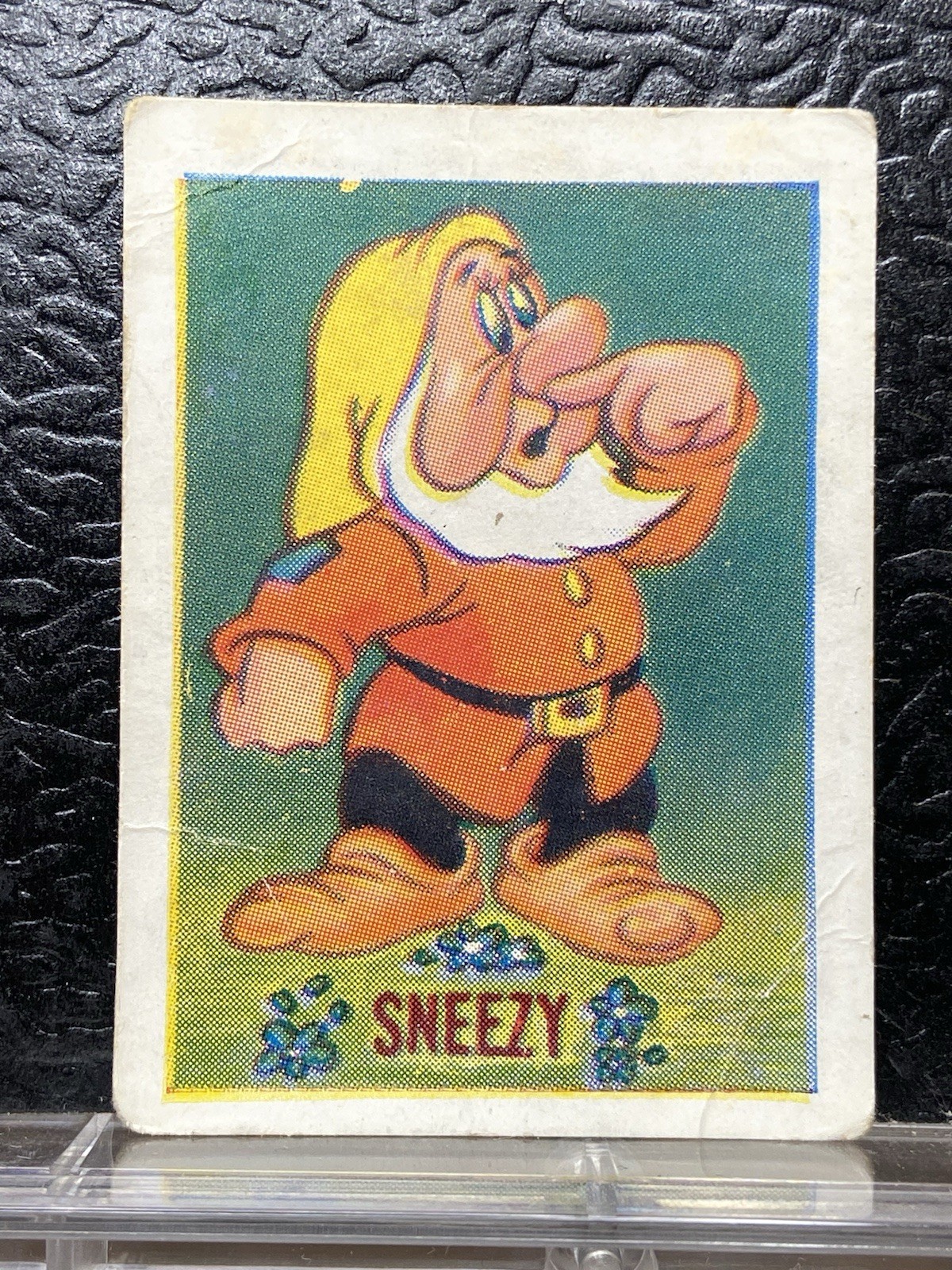1955 Barratt Walt Disney Mickeys Sweet Cigarettes Card Sneezy Snow White 1955 Barratt Walt Disney Mickeys Sweet Cigarettes Card Sneezy Snow White